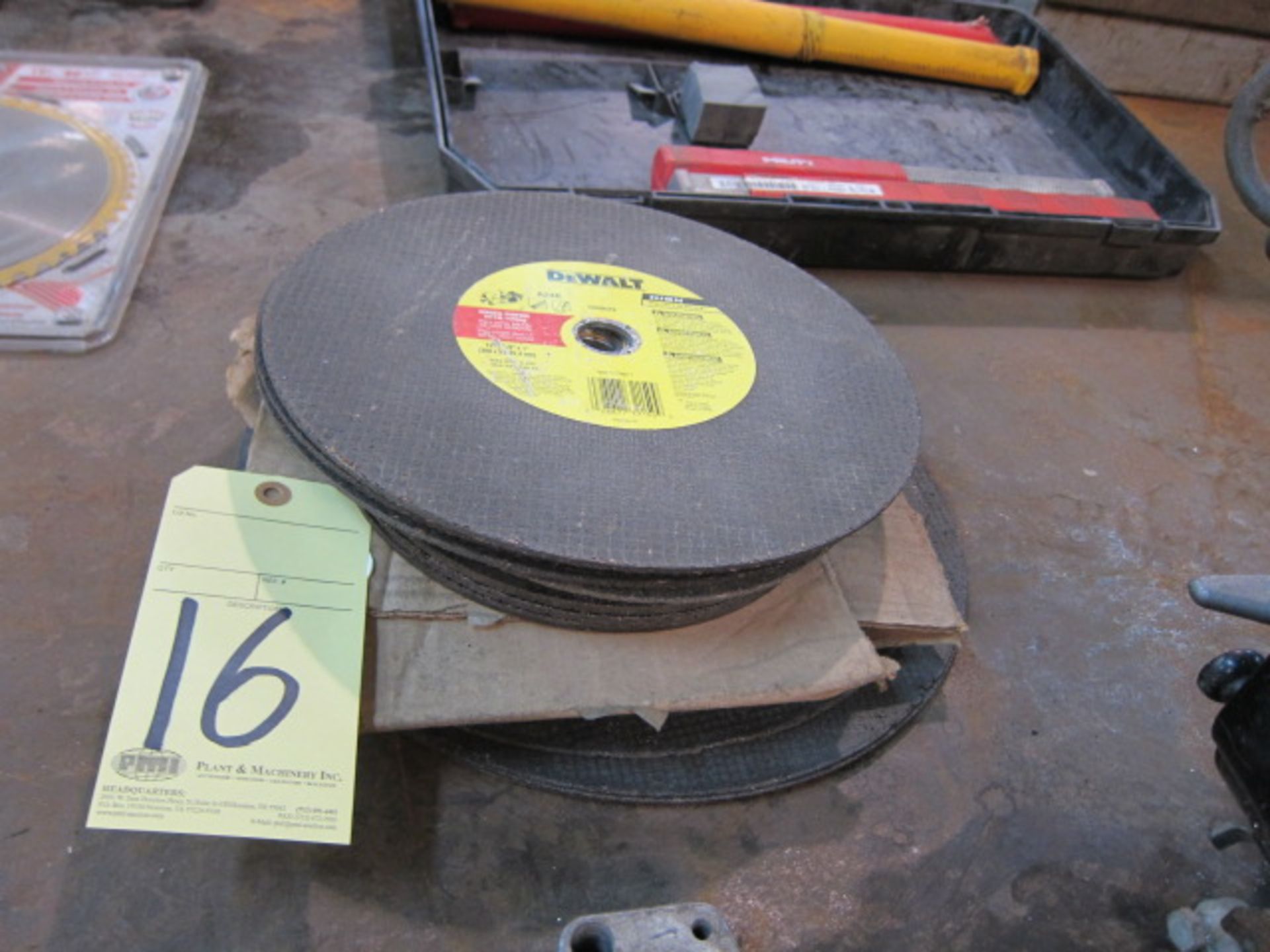 LOT OF ABRASIVE CUT-OFF WHEELS, assorted