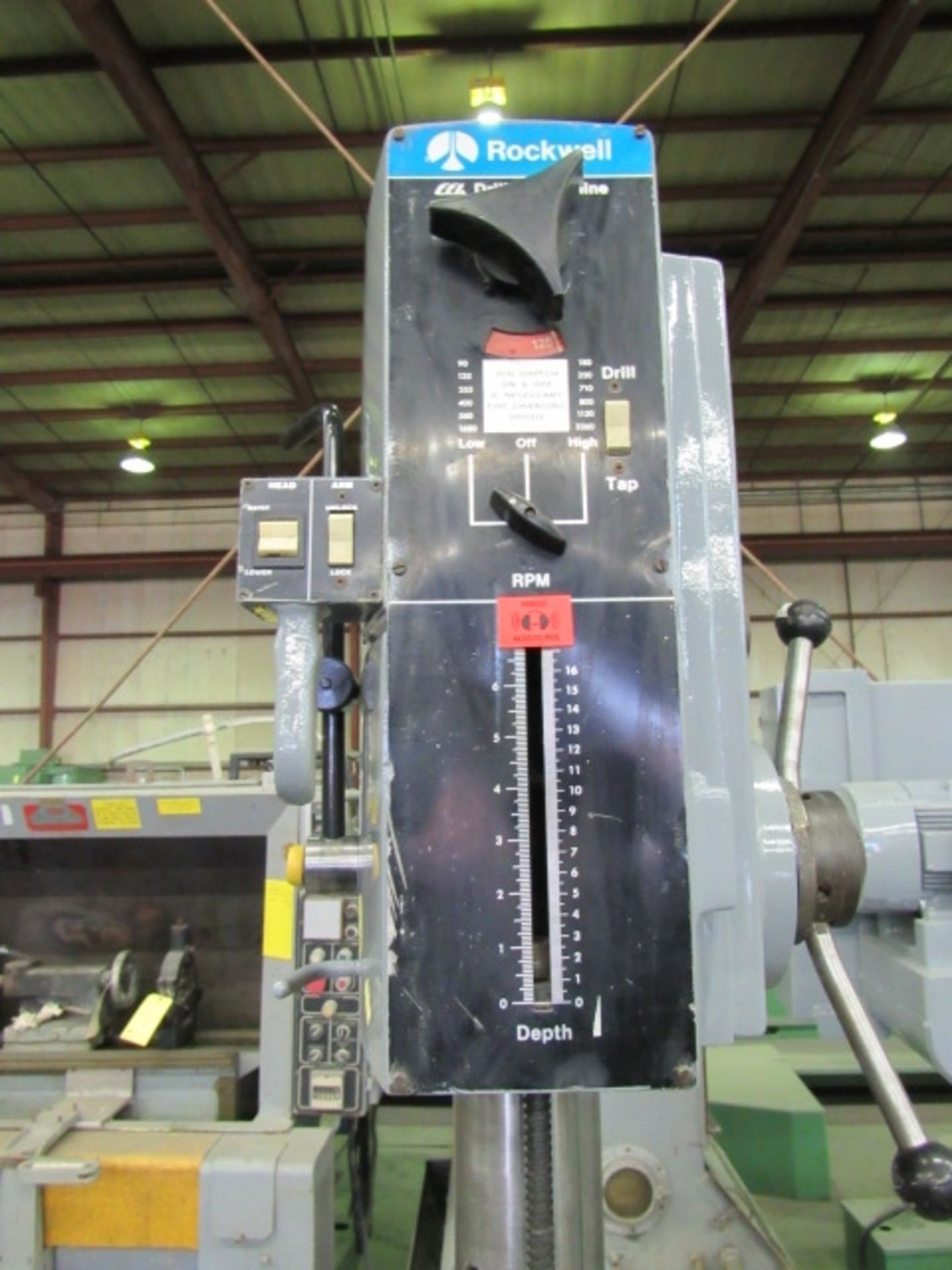 TABLE TYPE JACK KNIFE DRILL, ROCKWELL MDL. EFI-3T, 30” x 20” table, 3 MT spdl. taper, (12) spdl. - Image 4 of 5