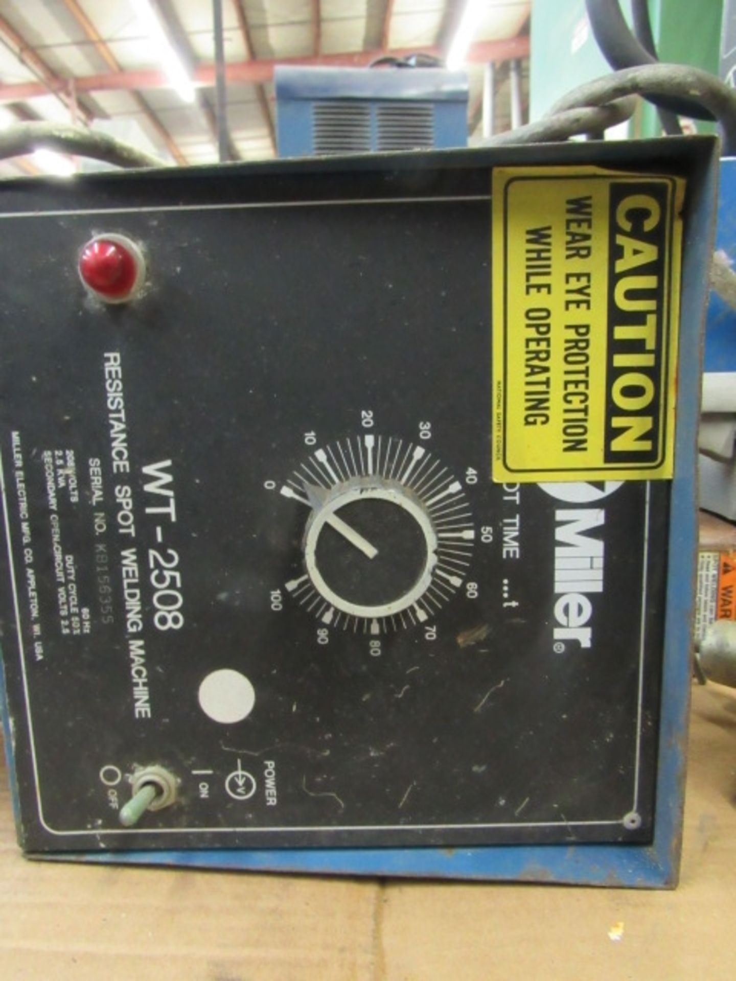 WELDING MACHINE, MILLER MDL. WT-2508 SPOT WELDER, S/N KB156355