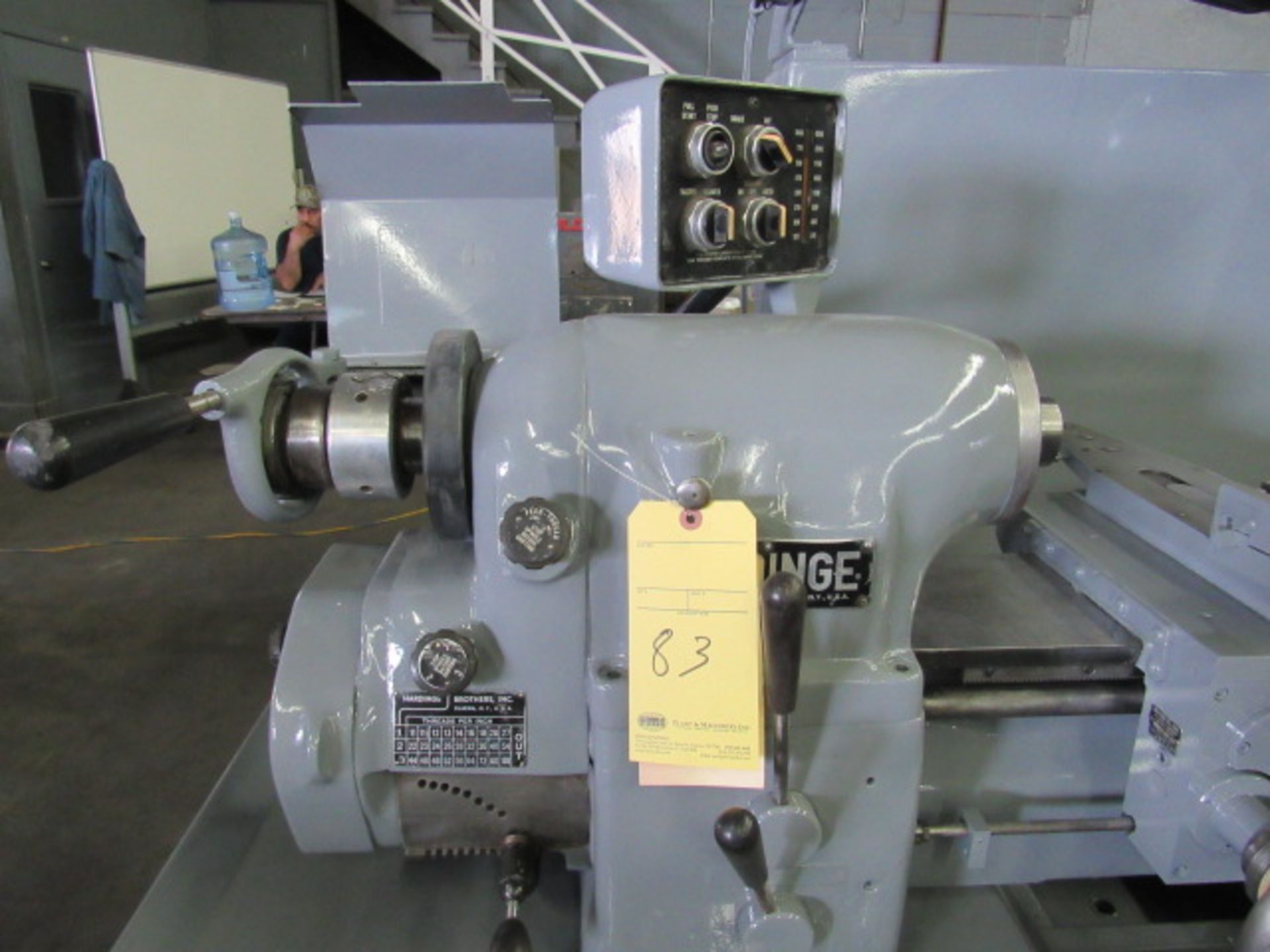 TOOLROOM LATHE, HARDINGE 10” X 20” MDL. HLV-H-JC, 9” over carriage, 1-1/16” spdl. hole - w/rd. - Image 2 of 6