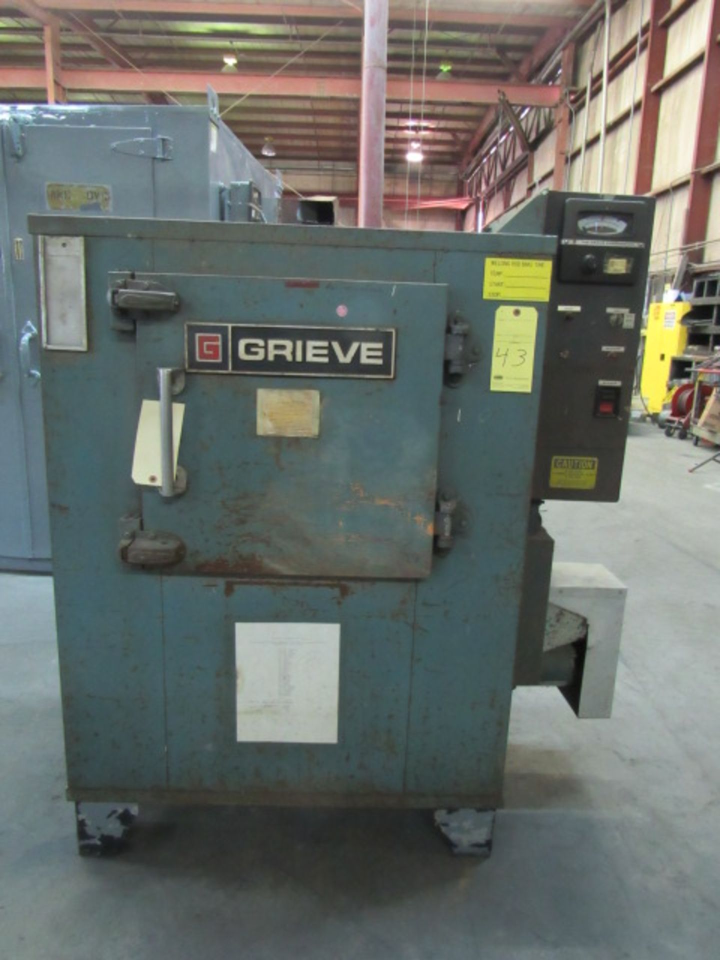 ELECTRIC HORIZONTAL AIR FLOW CABINET OVEN, GRIEVE MDL. HA-850, 850 deg. F. max. temp., +/- 0.3%