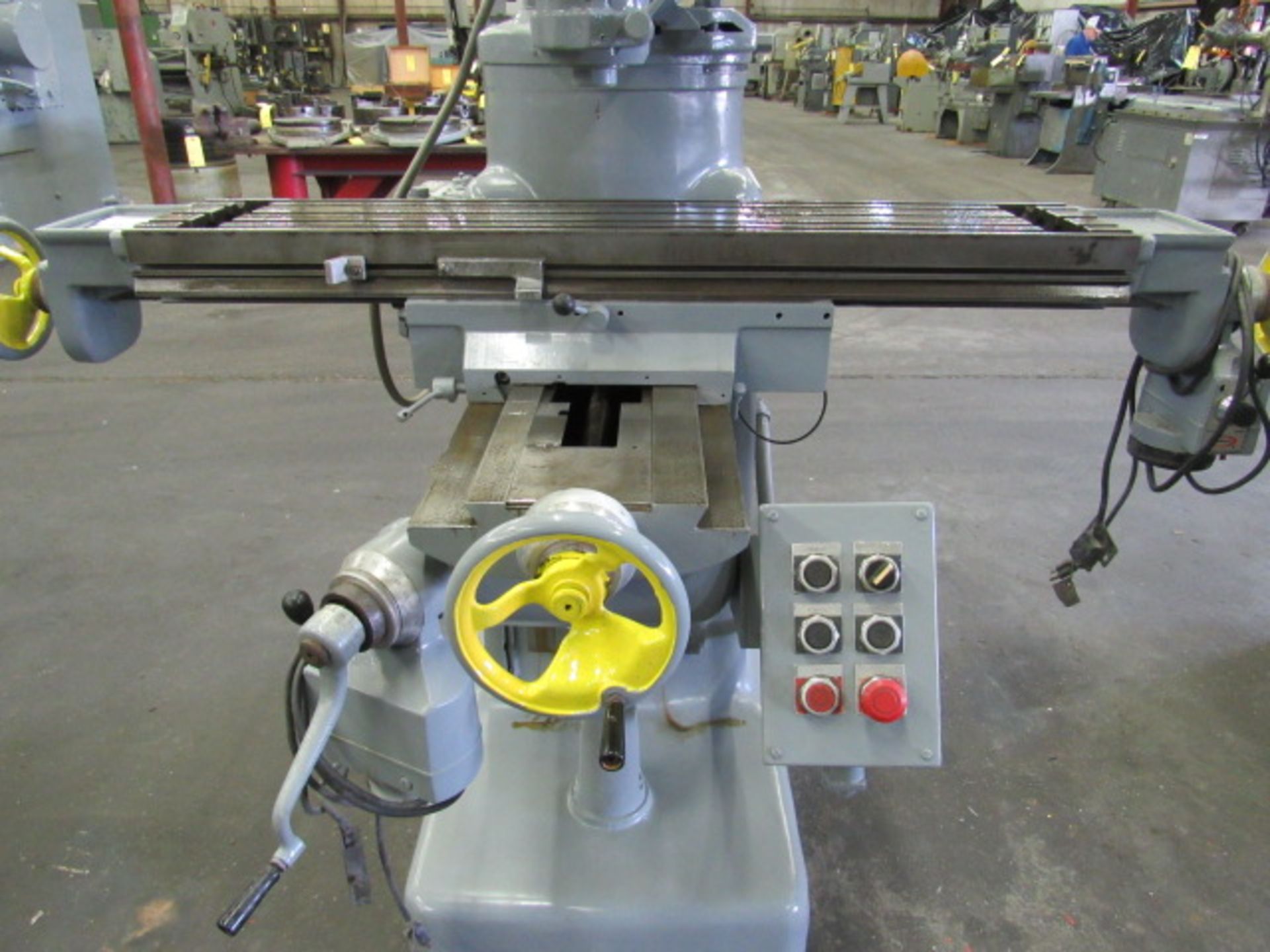 VERTICAL MILLING MACHINE. WELLS INDEX MDL. 847, 10” x 48” 3-slotted table, 34” long. table travel, - Image 4 of 6