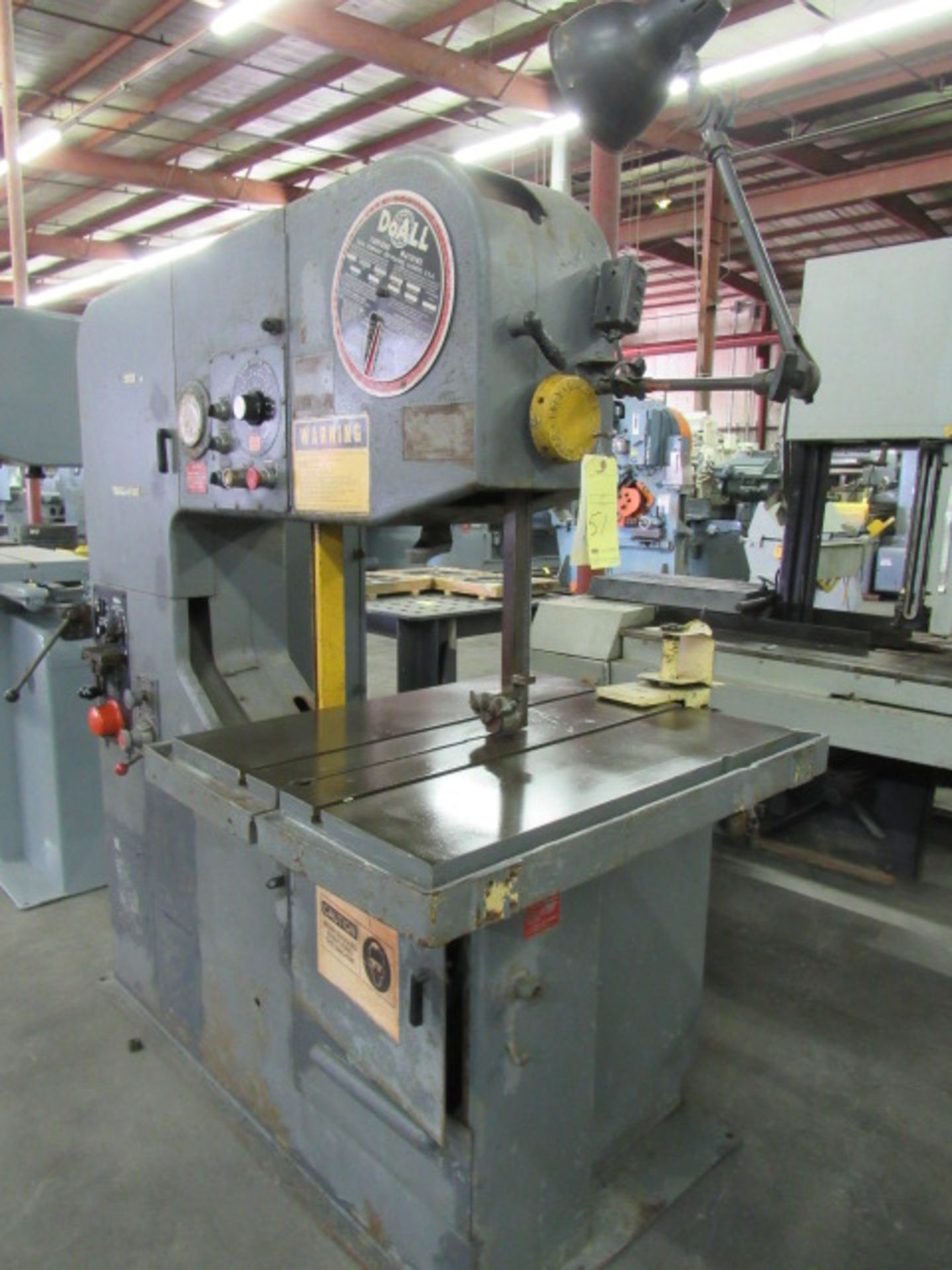 VERTICAL BANDSAW, DOALL MDL. 3612-2H3, 35-1/2” throat depth, 12” under guide, 24” x 30” (2 T- - Image 2 of 6