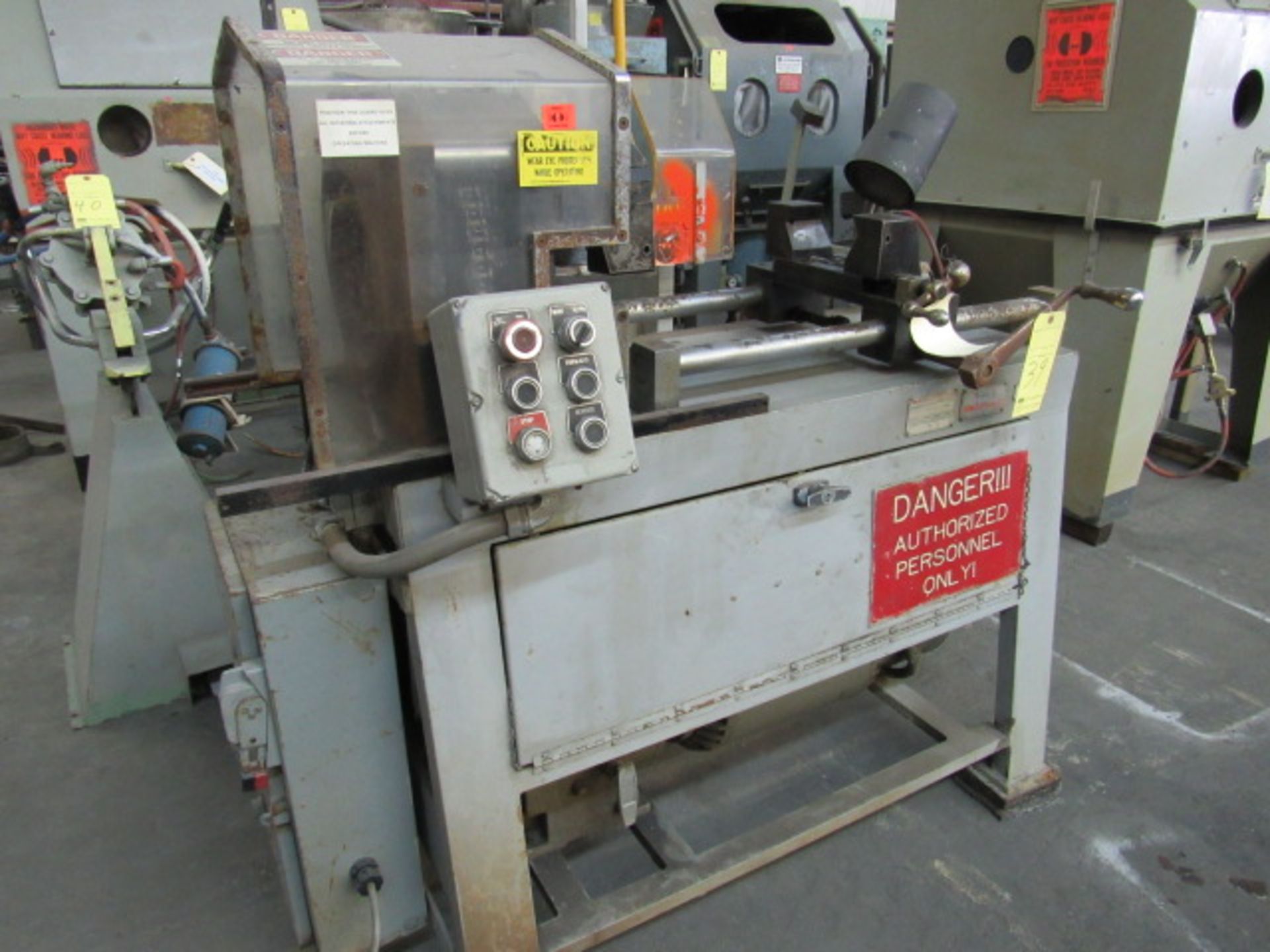 DOG-LEG HOSE ASSEMBLY MACHINE, AEROQUIP MDL. A, new 1985, 4” to 48” cap., large qty. of tooling & - Image 3 of 8