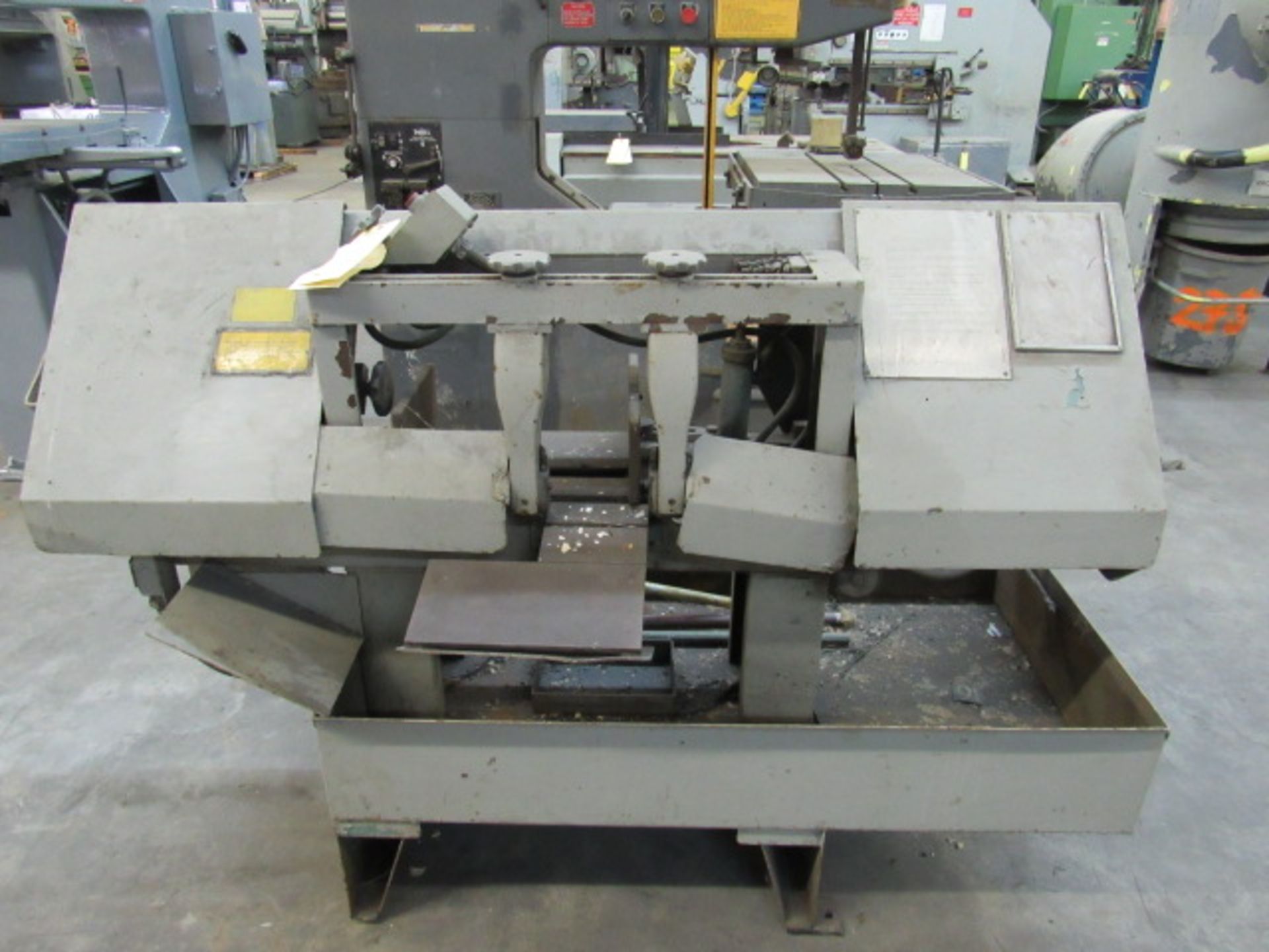 HORIZONTAL BANDSAW, W.F. WELLS MDL. L-10, 10” x 16” rect. @ 90 deg., 11” rd. @ 90 deg., 10” x 8”