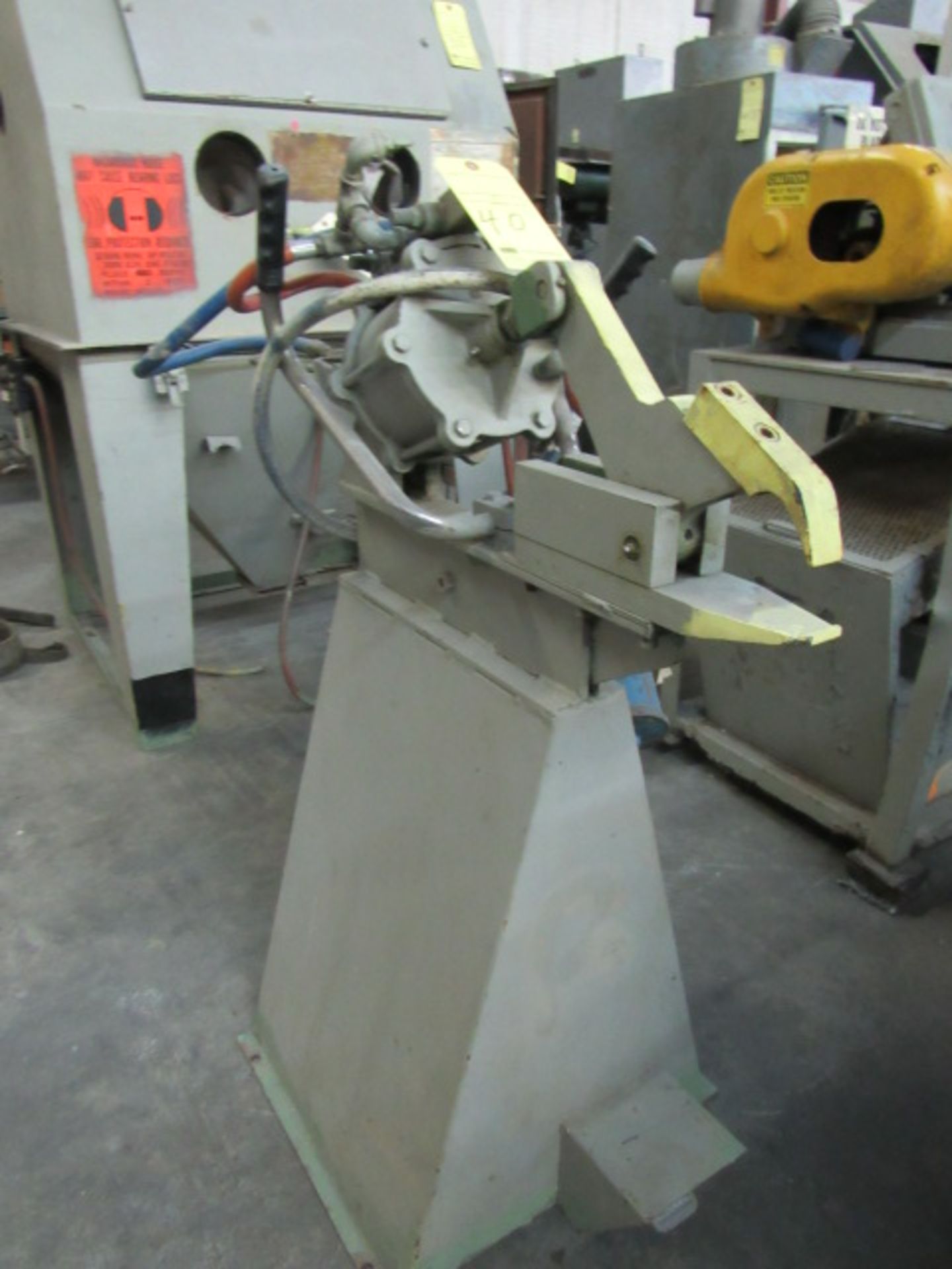 AIR ACTUATED COIL CUTTER, POTTER, RAYFIELD MDL. E-5127, on stand, S/N E-5127