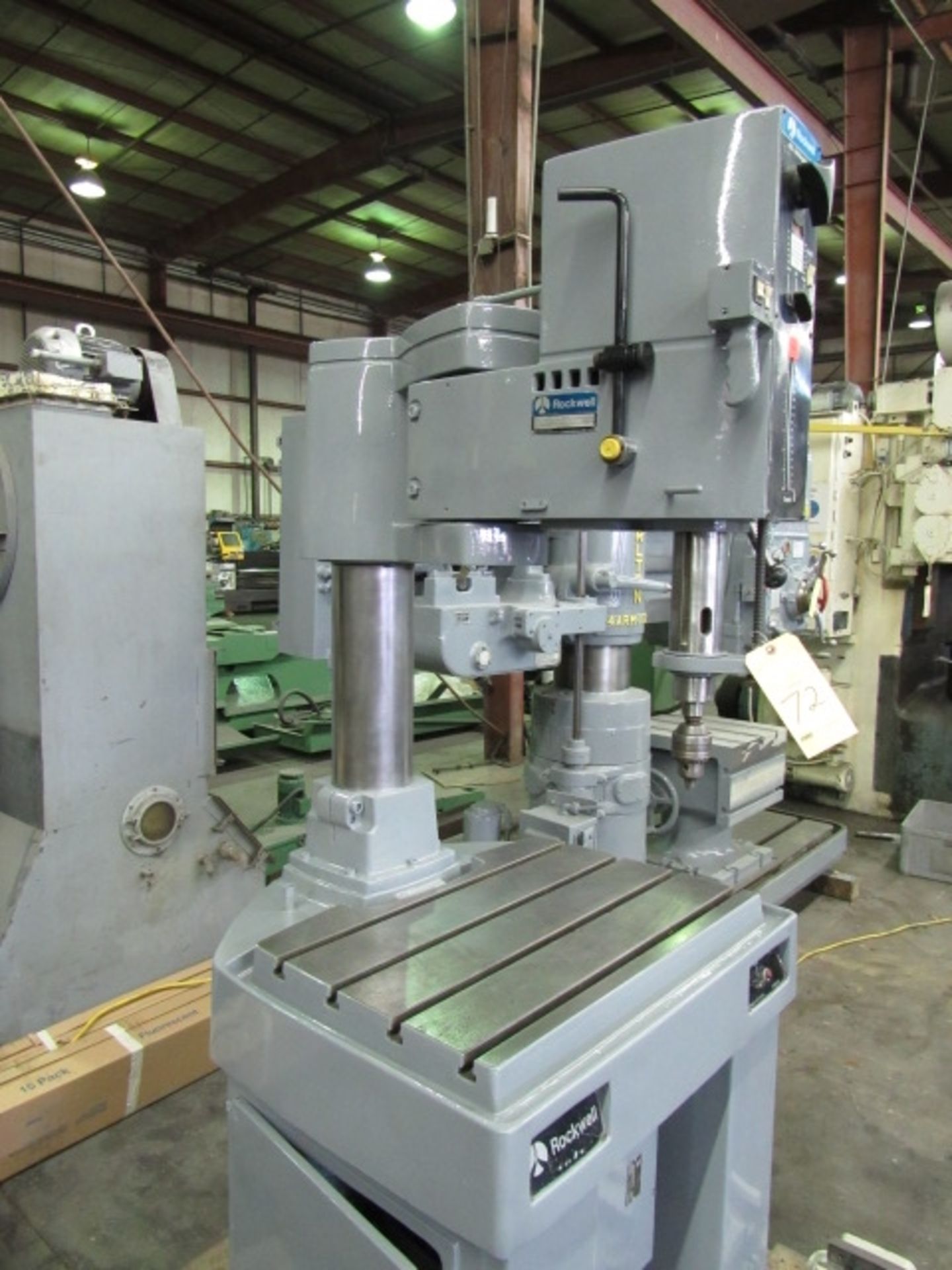 TABLE TYPE JACK KNIFE DRILL, ROCKWELL MDL. EFI-3T, 30” x 20” table, 3 MT spdl. taper, (12) spdl. - Image 3 of 5