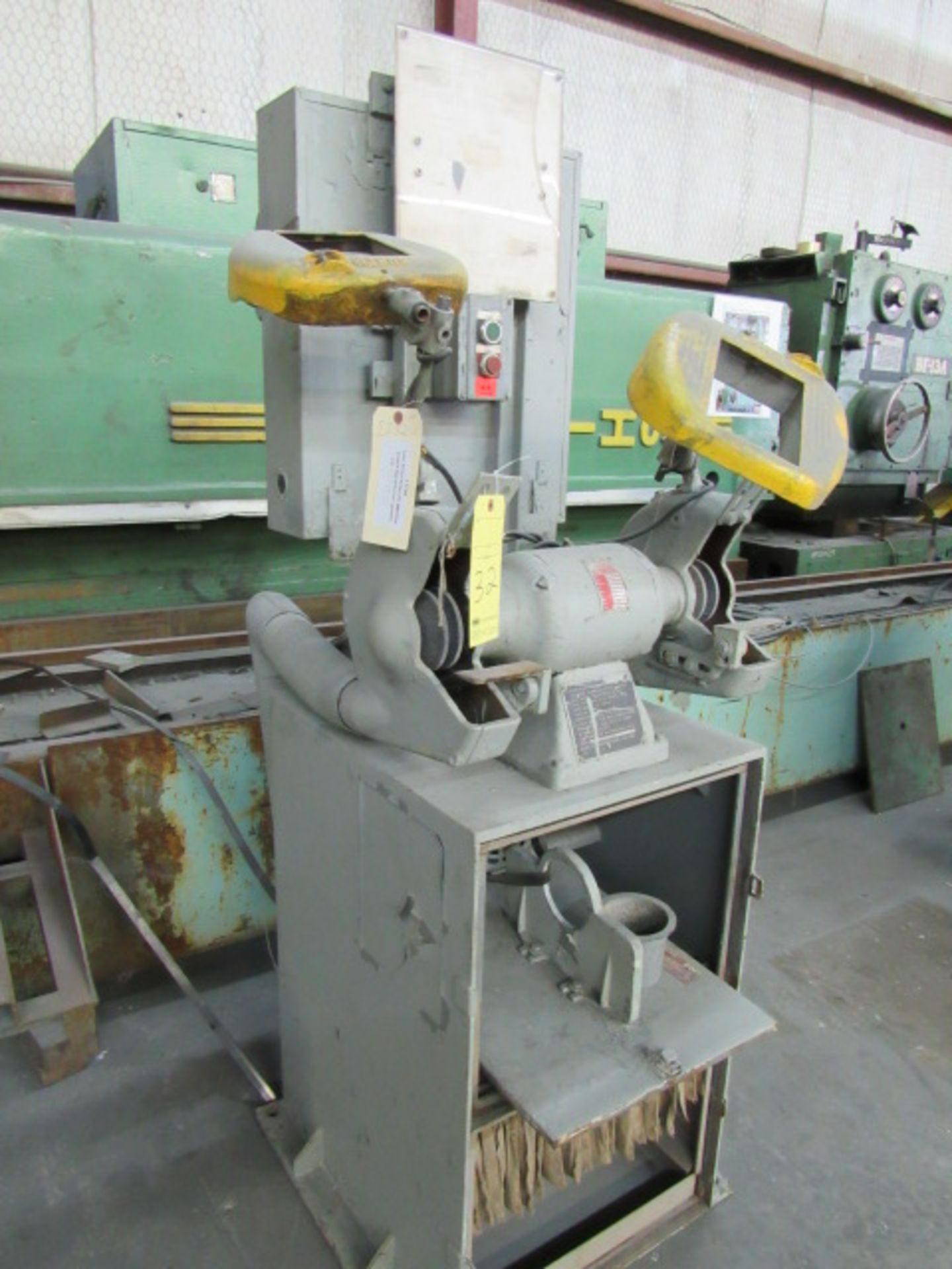 DOUBLE END PEDESTAL GRINDER, SETCO MDL. SPL602-211-8, dbl. grinder w/integral dust collection - Image 3 of 4