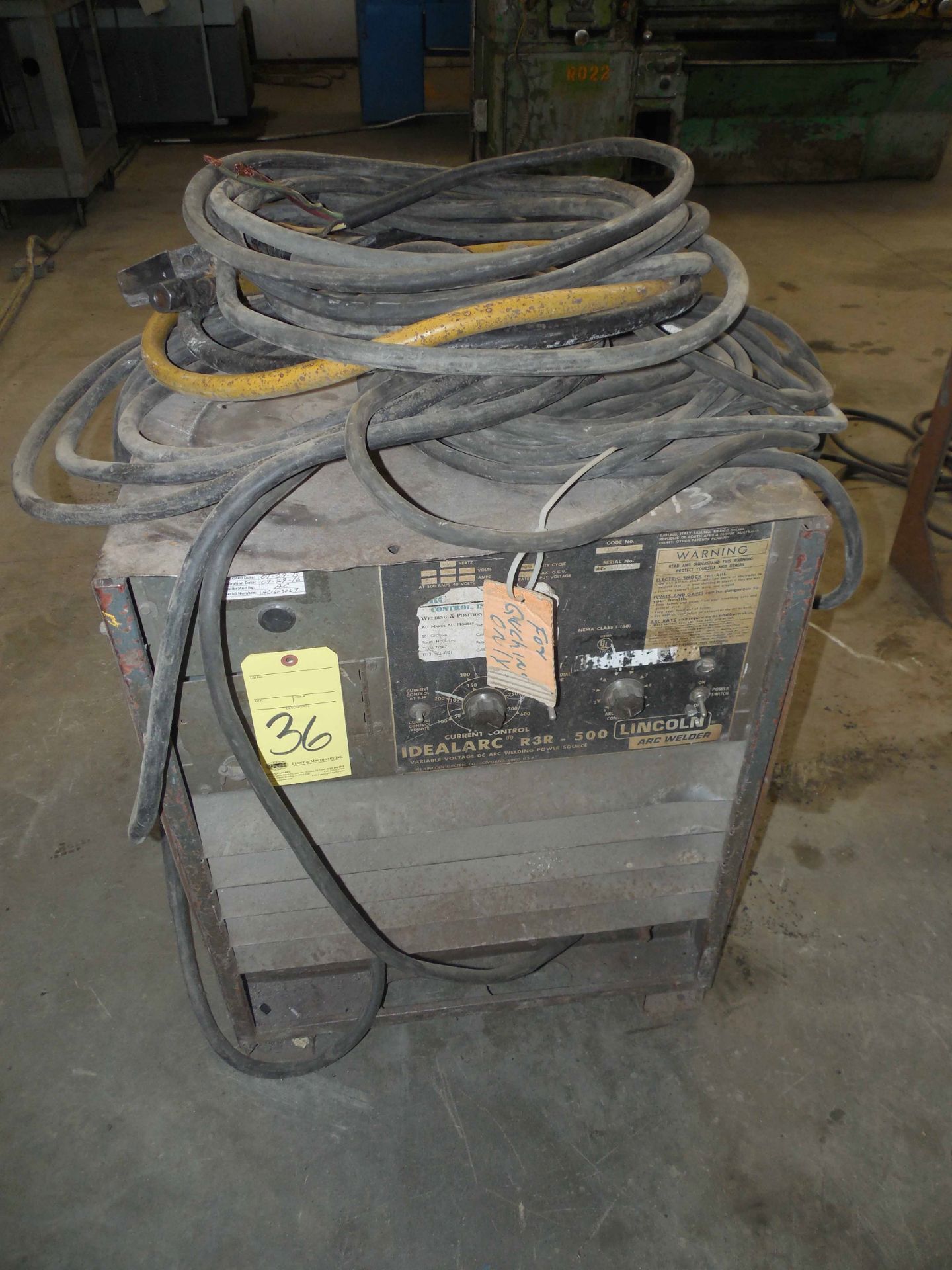 STICK WELDER, LINCOLN MDL. IDEALARC R3R-500, S/N 603067