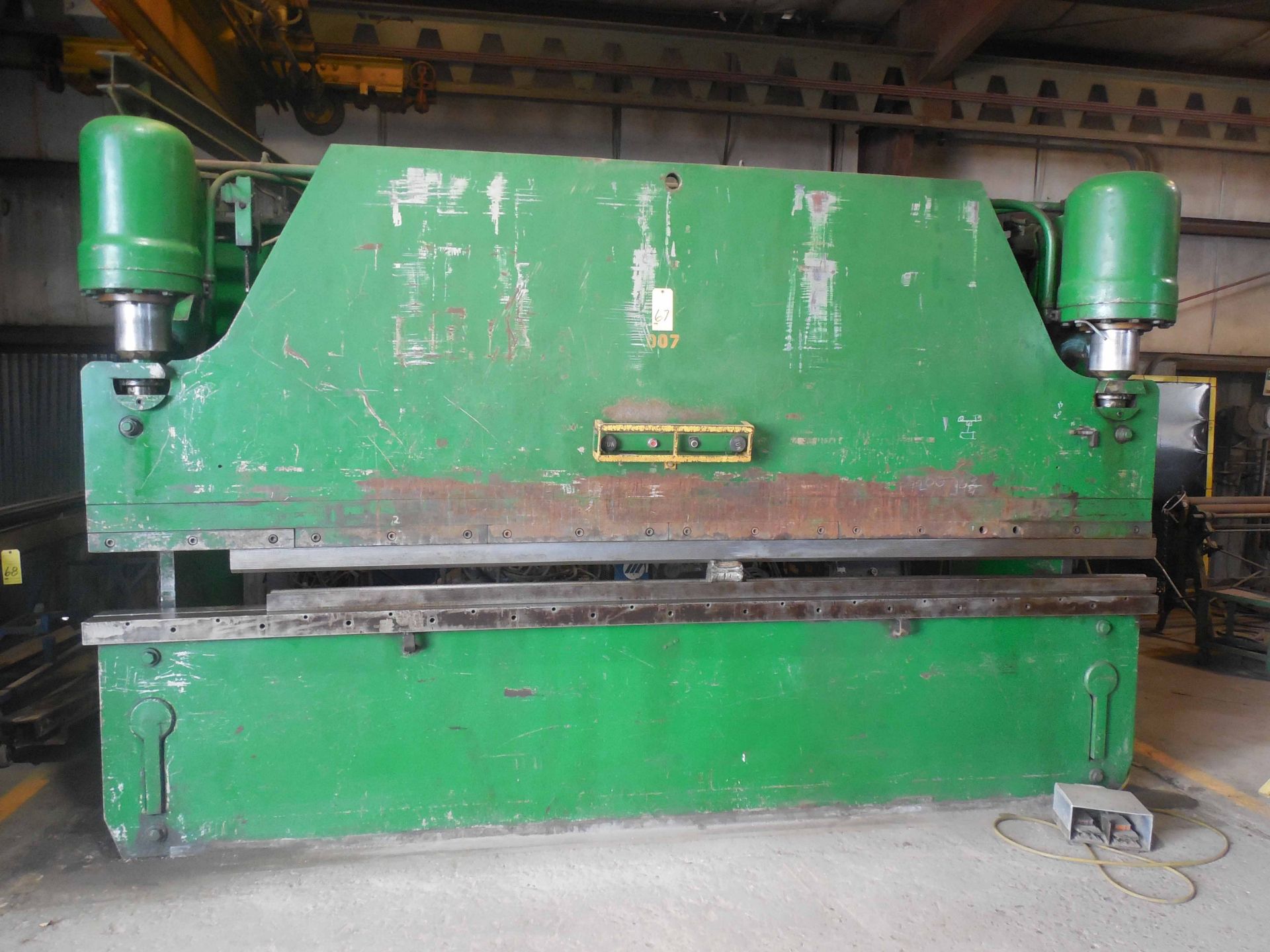 HYDRAULIC PRESSBRAKE, PACIFIC 165 T. X 14’ MDL. J164-14, 3/16” x 12’ rated cap., 14’ overall, 12’-6”