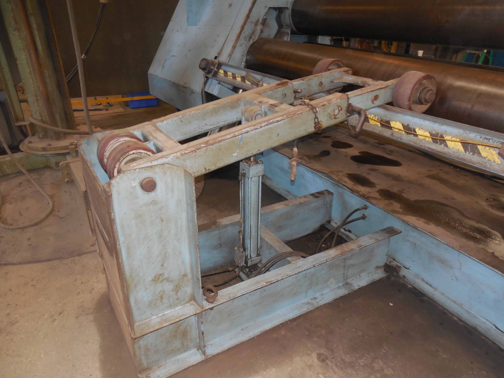 HYDRAULIC PLATE BENDING ROLL, BERTSCH 10’ X ¾” MDL. 75-10 3-ROLL INITIAL PINCH, new 1997, ¾” pre- - Image 4 of 6