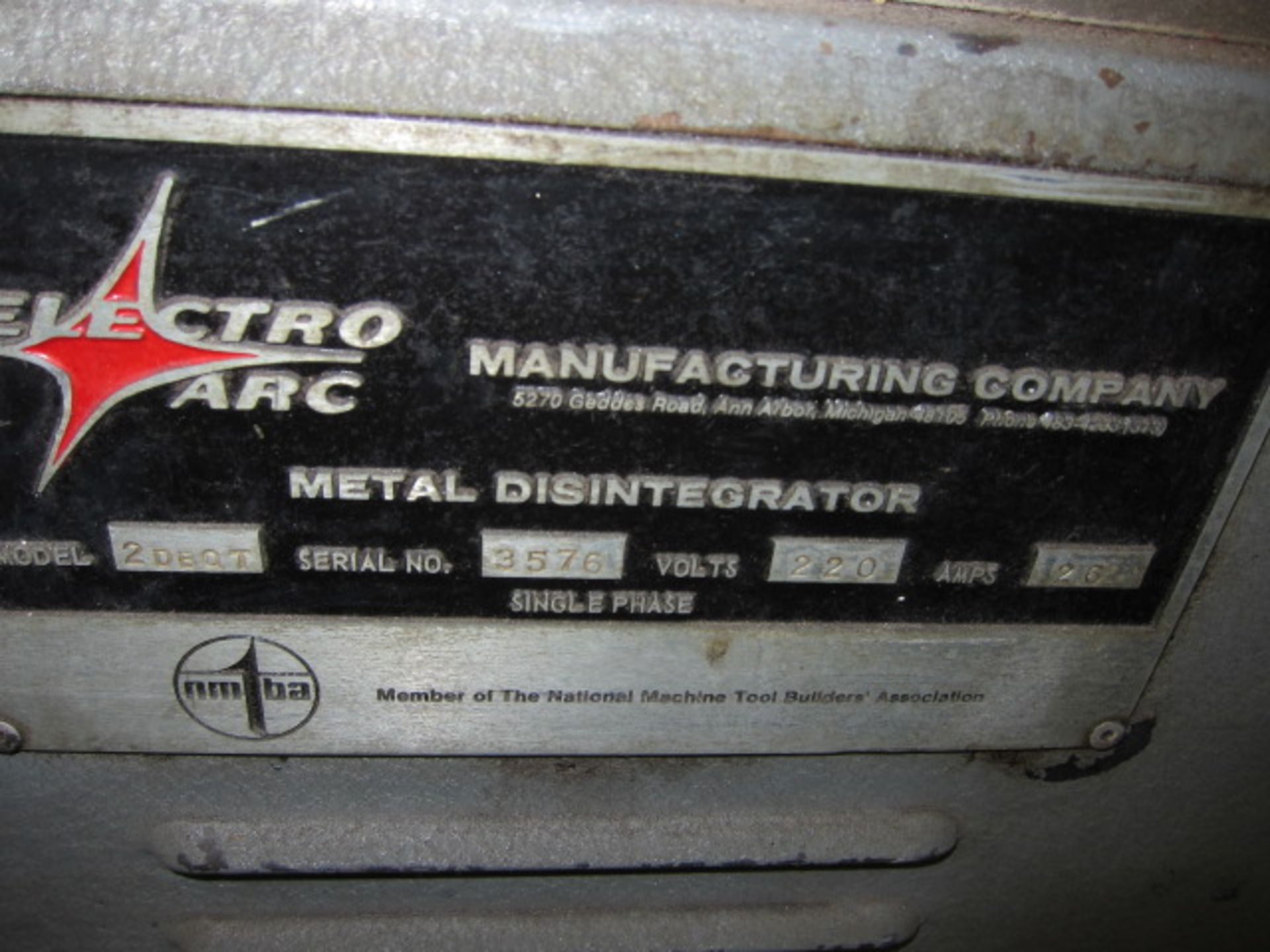 TAP DISINTEGRATOR, ELECTRO ARC MDL. 2DBQT, auto. feed, S/N 3576 - Image 3 of 7