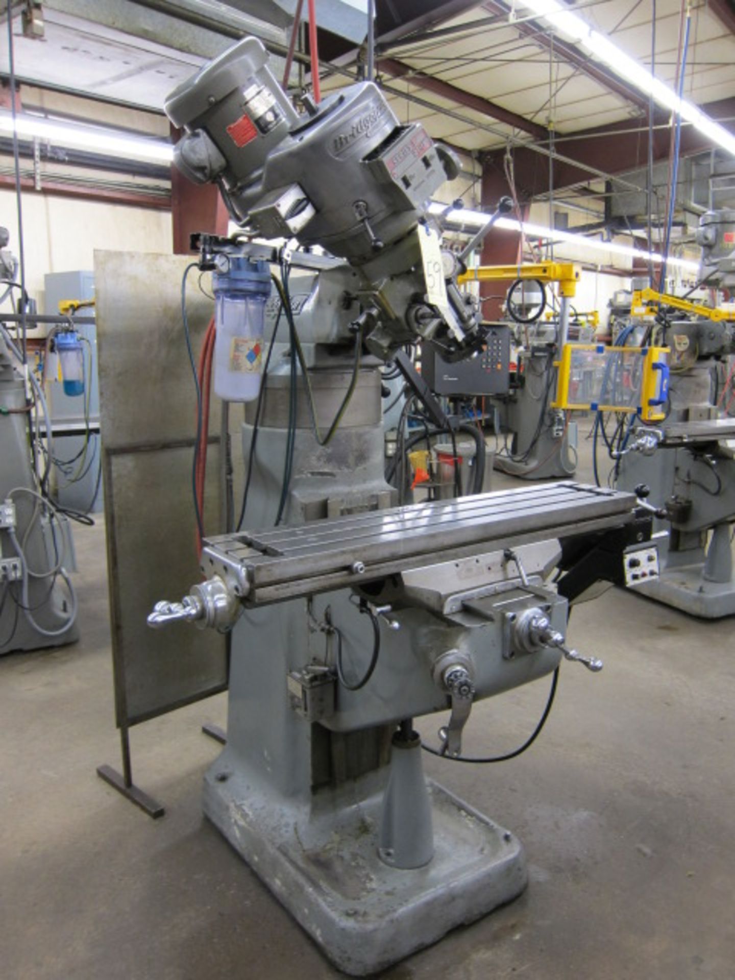 VERTICAL TURRET MILL, BRIDGEPORT SERIES I, 9” x 42” table, long. pwr. feed, 2 HP variable spd. head,