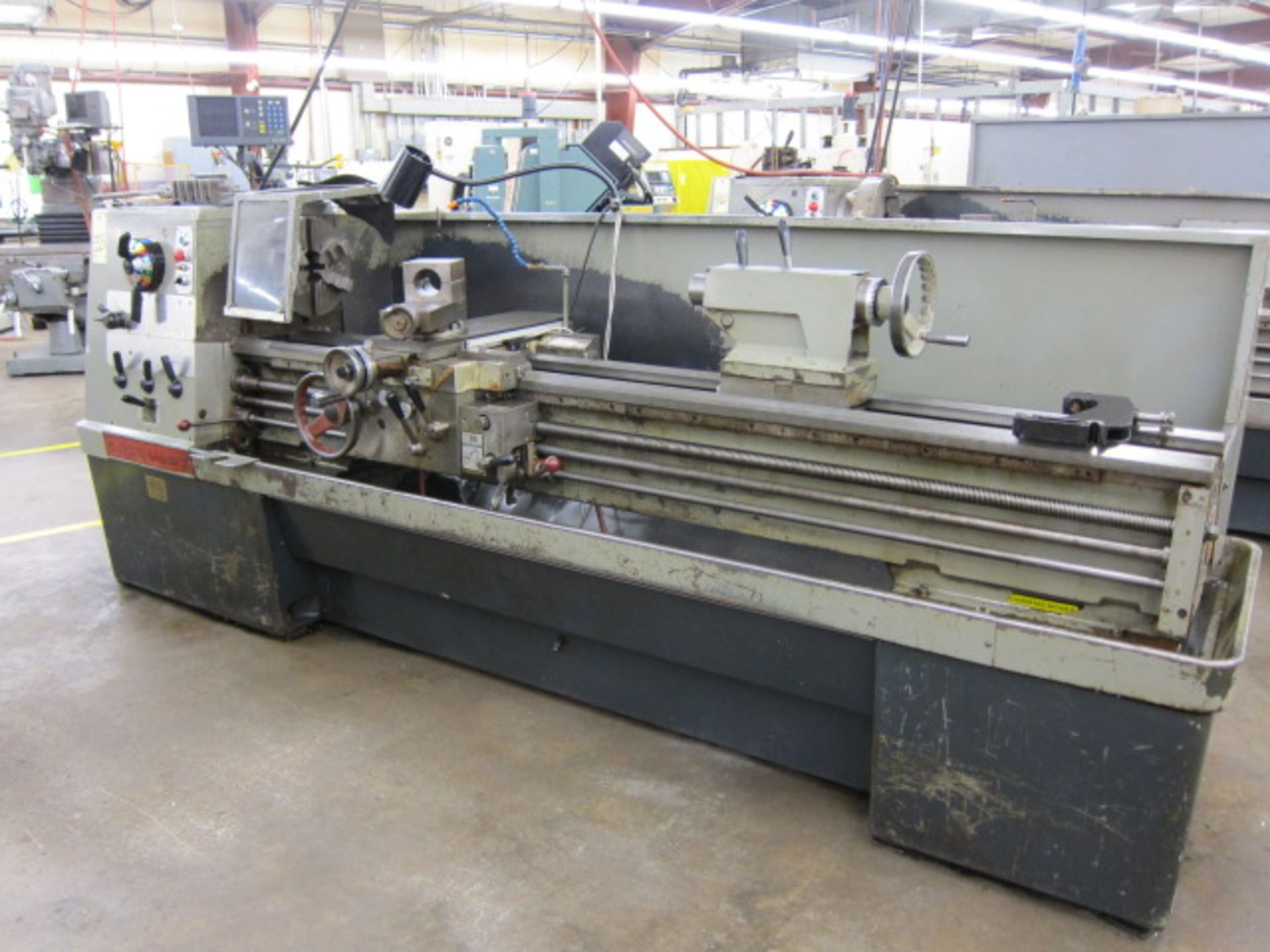 ENGINE LATHE, CLAUSING COLCHESTER 17” X 80”, Acu-Rite D.R.O., 12” dia. 6-jaw chuck, spds: 20-1600