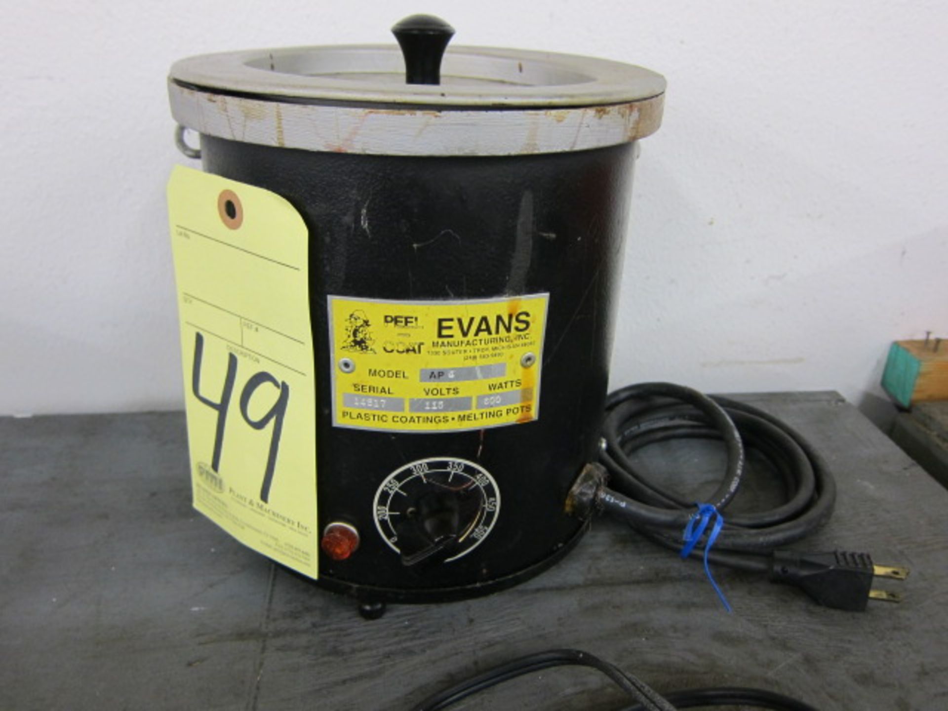 PEEL & COAT POT, EVANS MDL. AP4