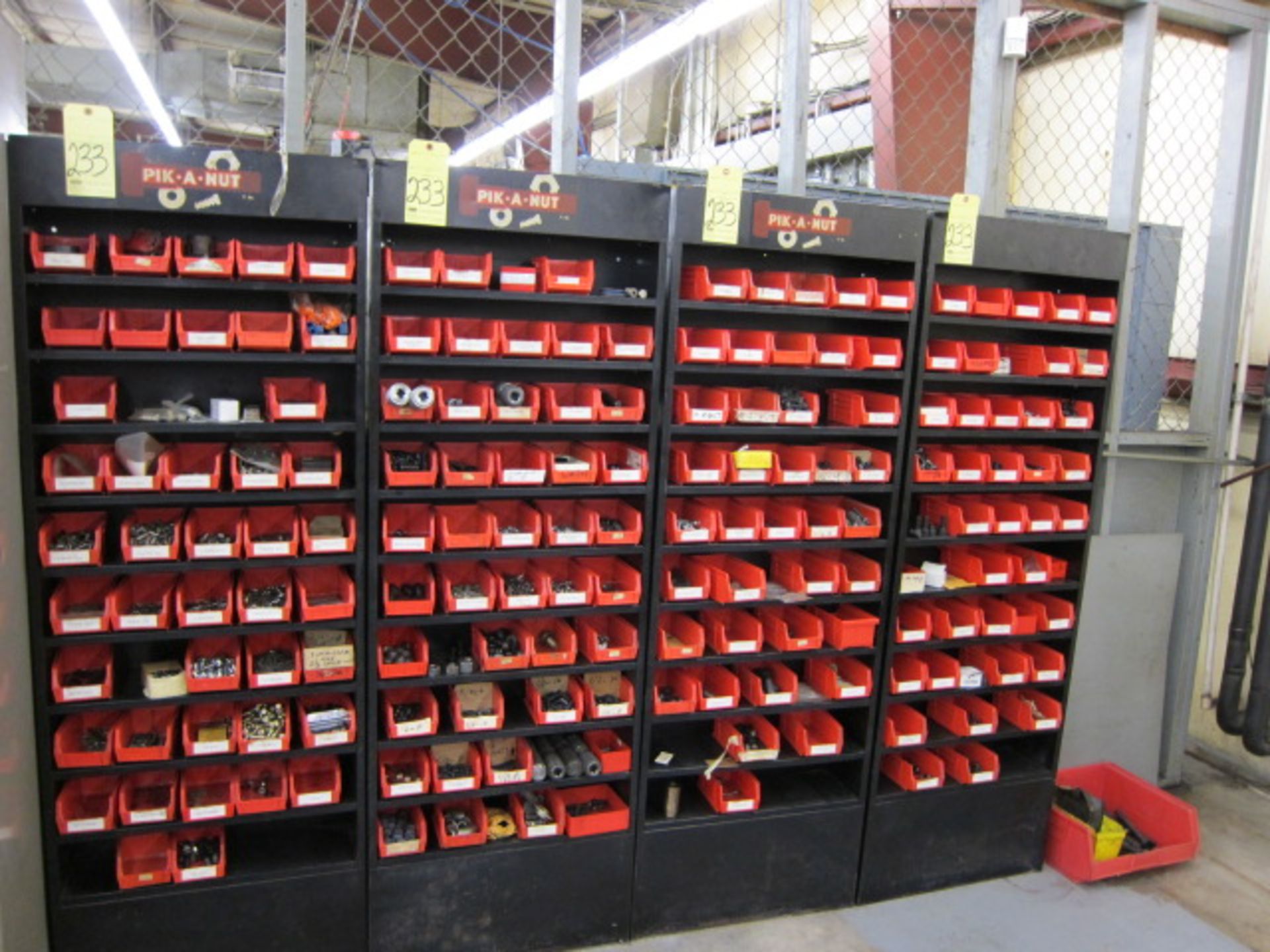 Fastners Storage Racks LOT OF FASTENER STORAGE CABINETS (4), PICK-A-NUT, w/fasteners