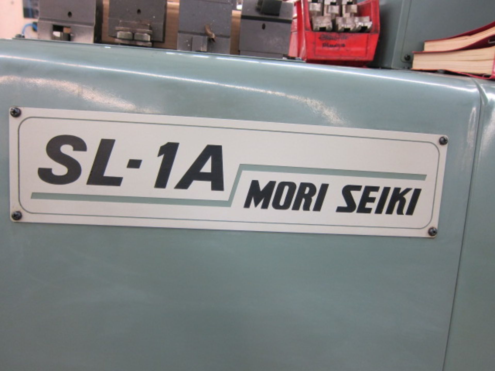 CNC SLANT BED LATHE, MORI SEIKI MDL. SL-1A, Fanuc 11T CNC control, 5.91” max. workpiece dia., 12. - Image 6 of 11