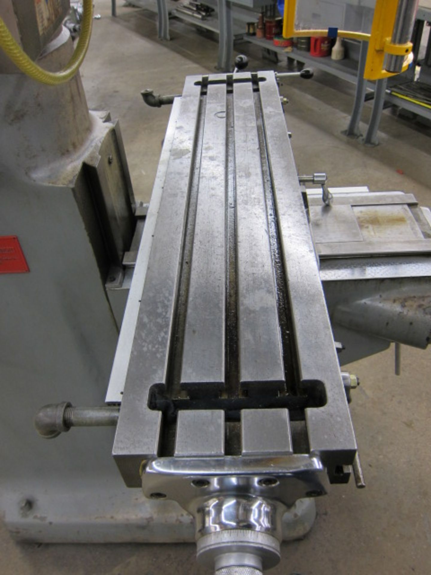 VERTICAL TURRET MILL, BRIDGEPORT SERIES I, 9” x 42” table, long. pwr. feed, 2 HP variable spd., mist - Image 3 of 4
