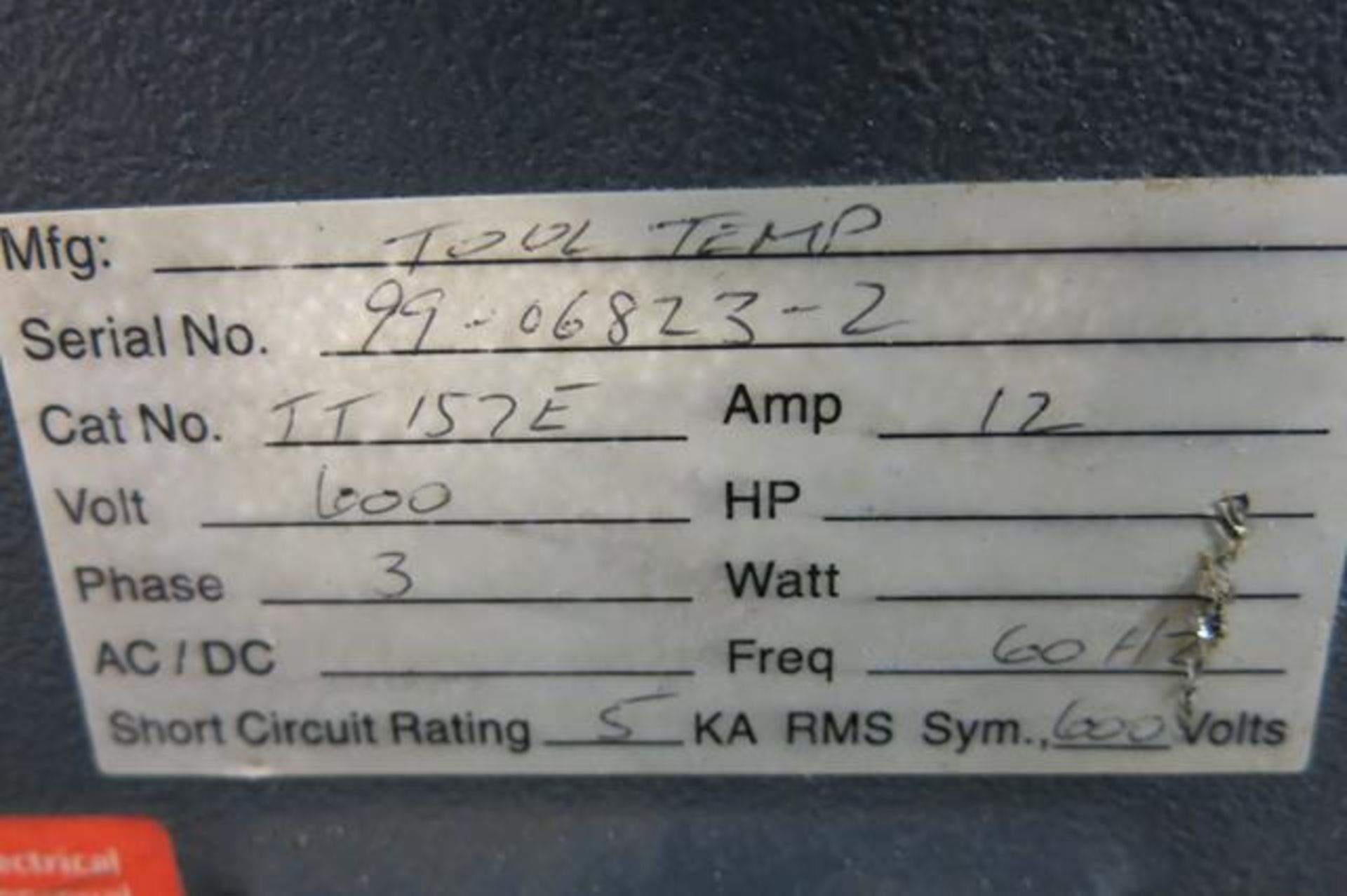 TOOL TEMP, TT157E, THERMOLATOR, S/N 99-06823-2 - Image 4 of 5