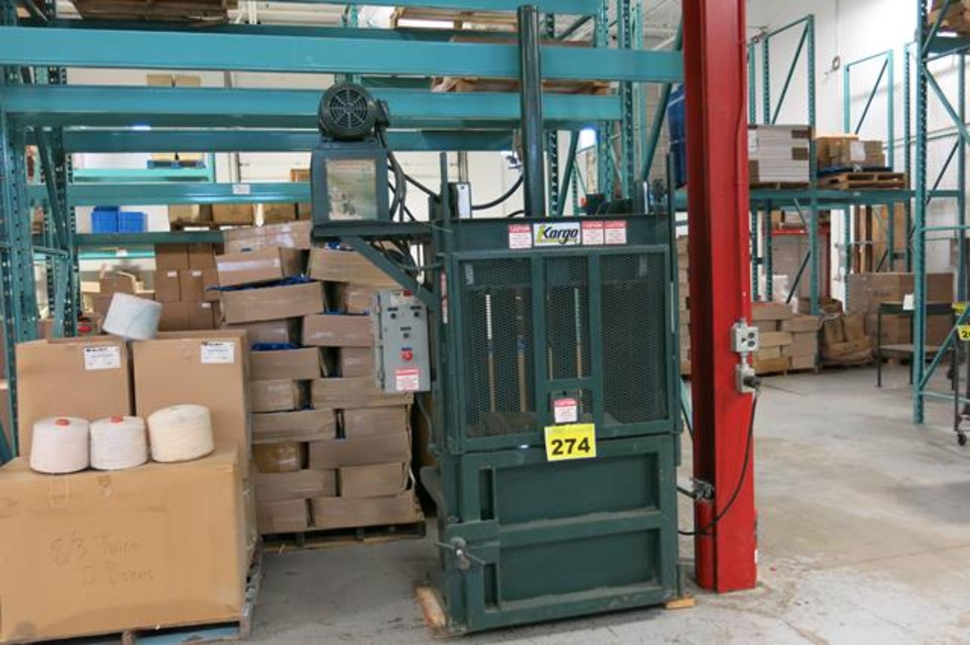 KARGO, KB3600, CARBOARD BAILER, 5 HP, S/N B89389, (RIGGING $200) - Image 2 of 5