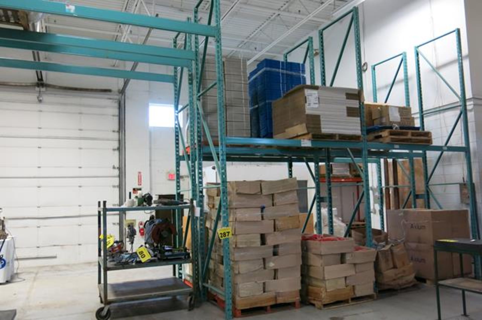 PALLET RACKING, 8' AND 12' SECTIONS - LATE DELIVERY - TO BE REMOVED ON MARCH 23