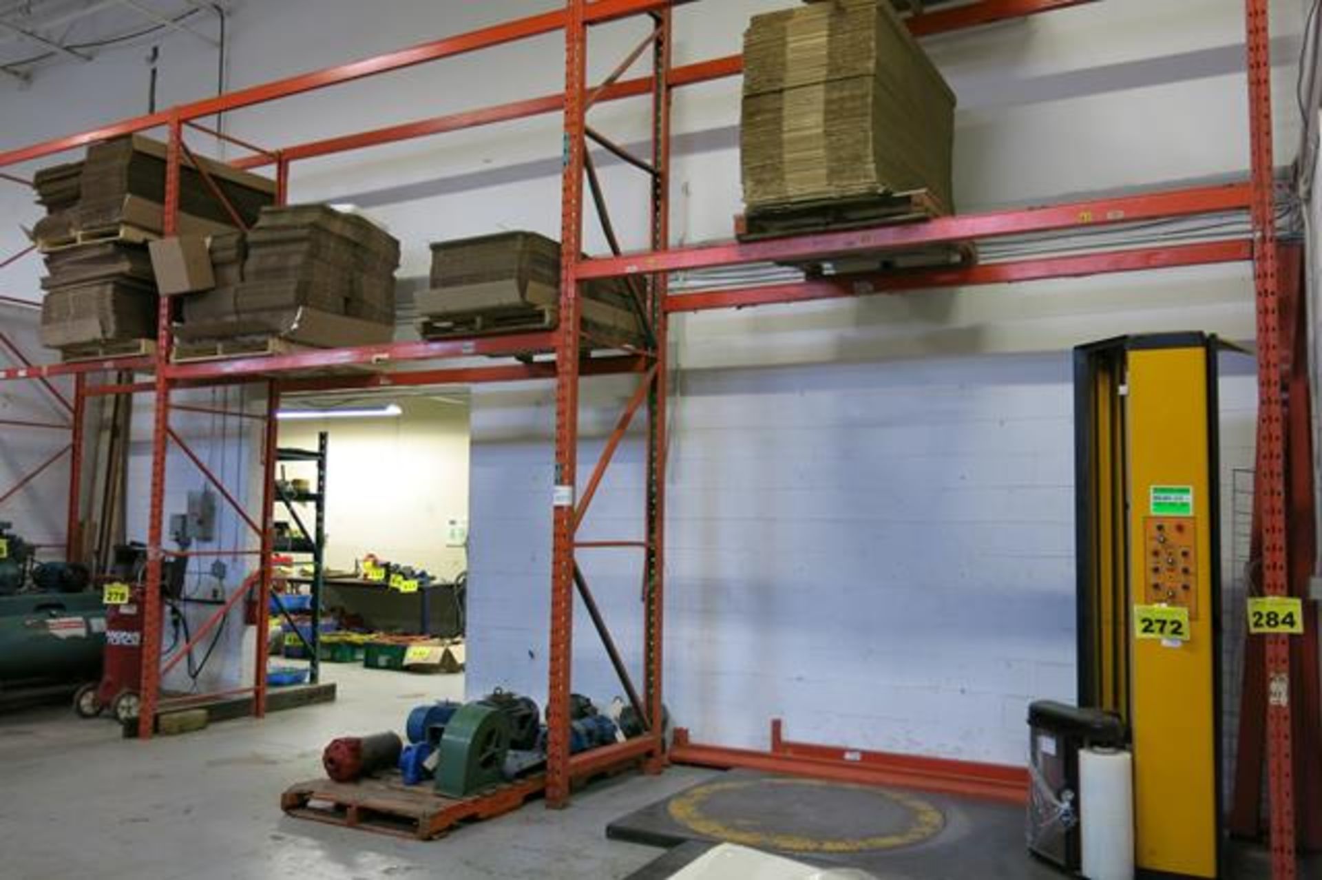 PALLET RACKING, 8' AND 12' SECTIONS - LATE DELIVERY - TO BE REMOVED ON MARCH 23