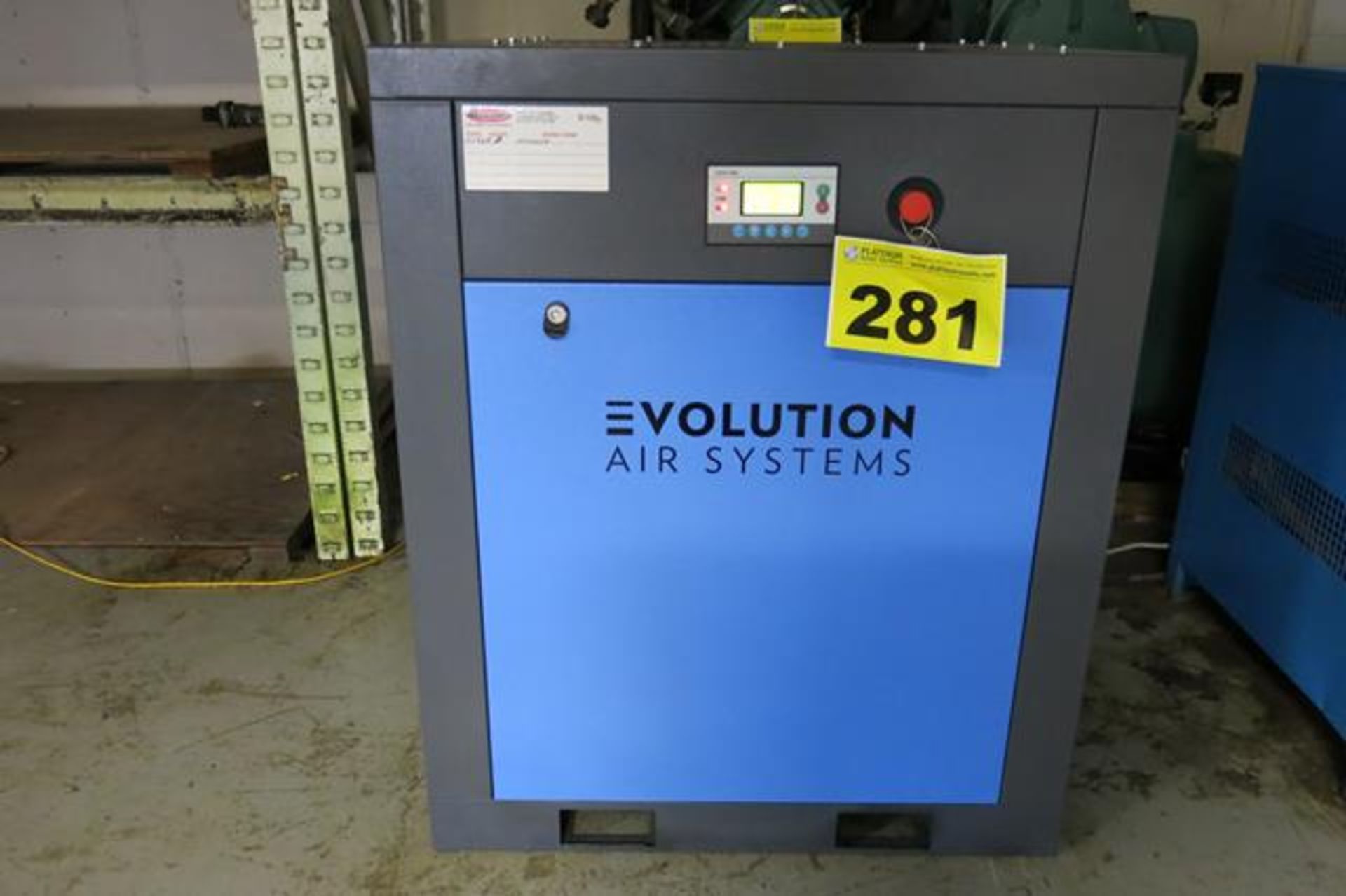 EVOLUTION AIR SYSTEMS, ESC15-140, 15 HP, ROTARY SCREW AIR COMPRESSOR, 1166 HOURS, S/N 15082523, (