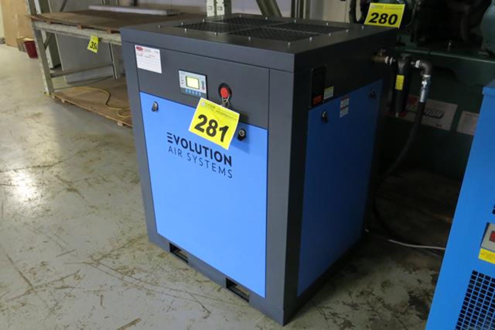 EVOLUTION AIR SYSTEMS, ESC15-140, 15 HP, ROTARY SCREW AIR COMPRESSOR, 1166 HOURS, S/N 15082523, ( - Image 3 of 4