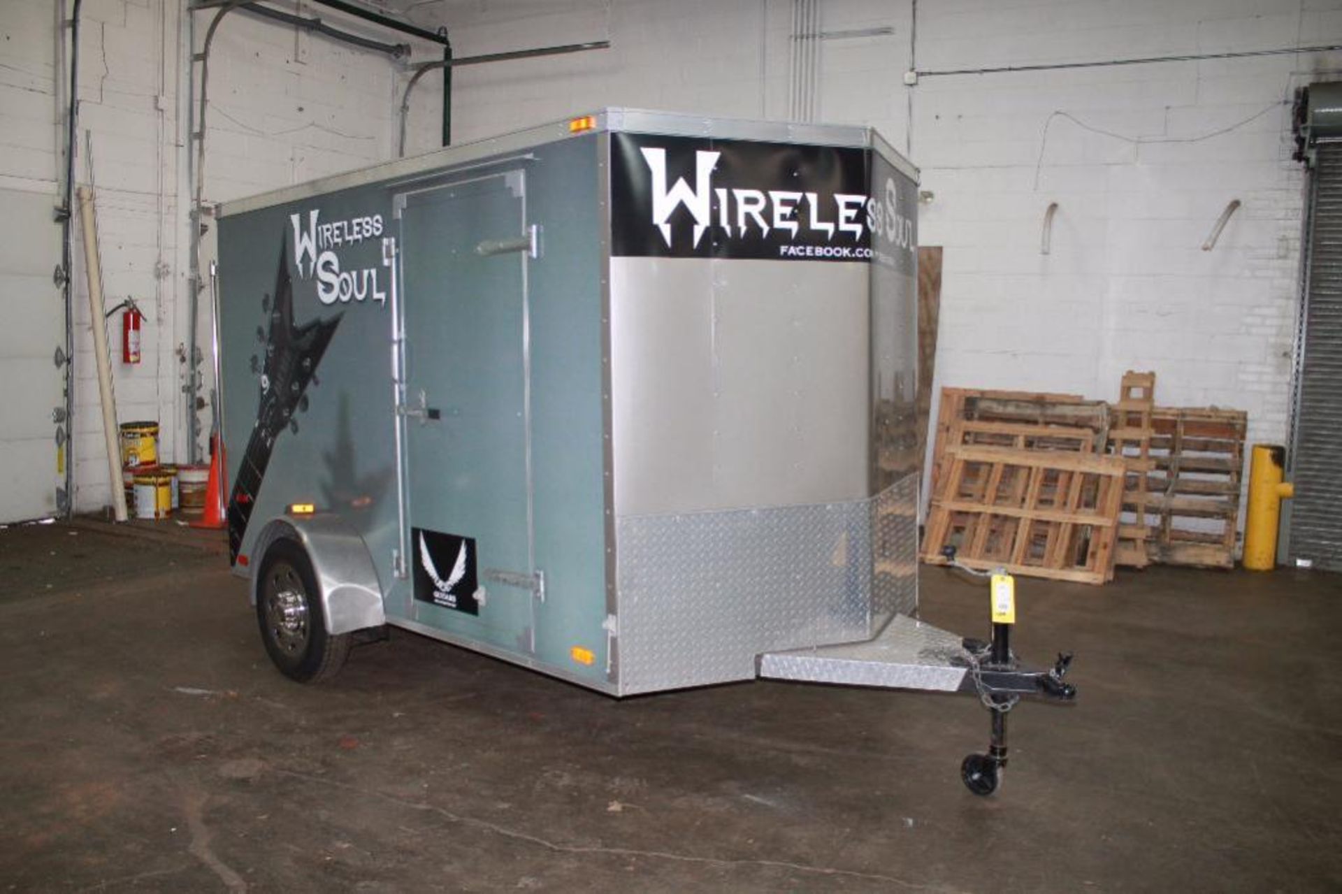 10 Ft x 6 Ft Cargo Trailer, Rear Drop Door, Side Door (NO TITLE)