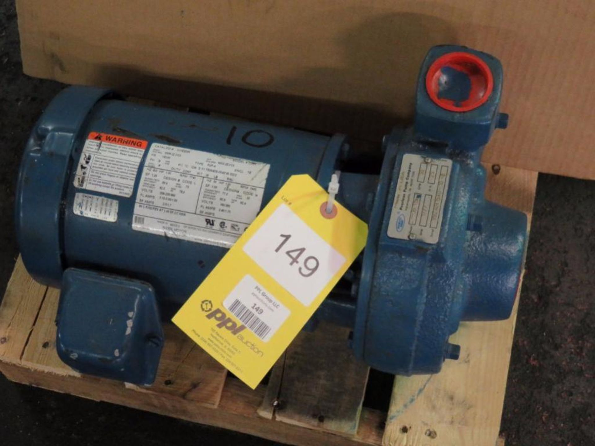 Peerless 2-1/2 in. x 2 in. Centrifugal Pump with 1 HP Motor (Location E)