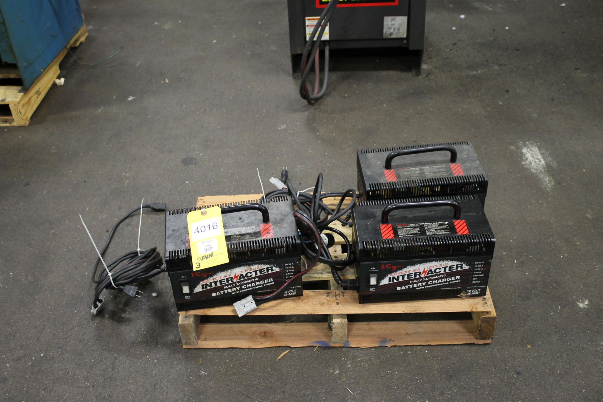 LOT: (3) Inter-Acter 12 Volt Battery Chargers (Location C)