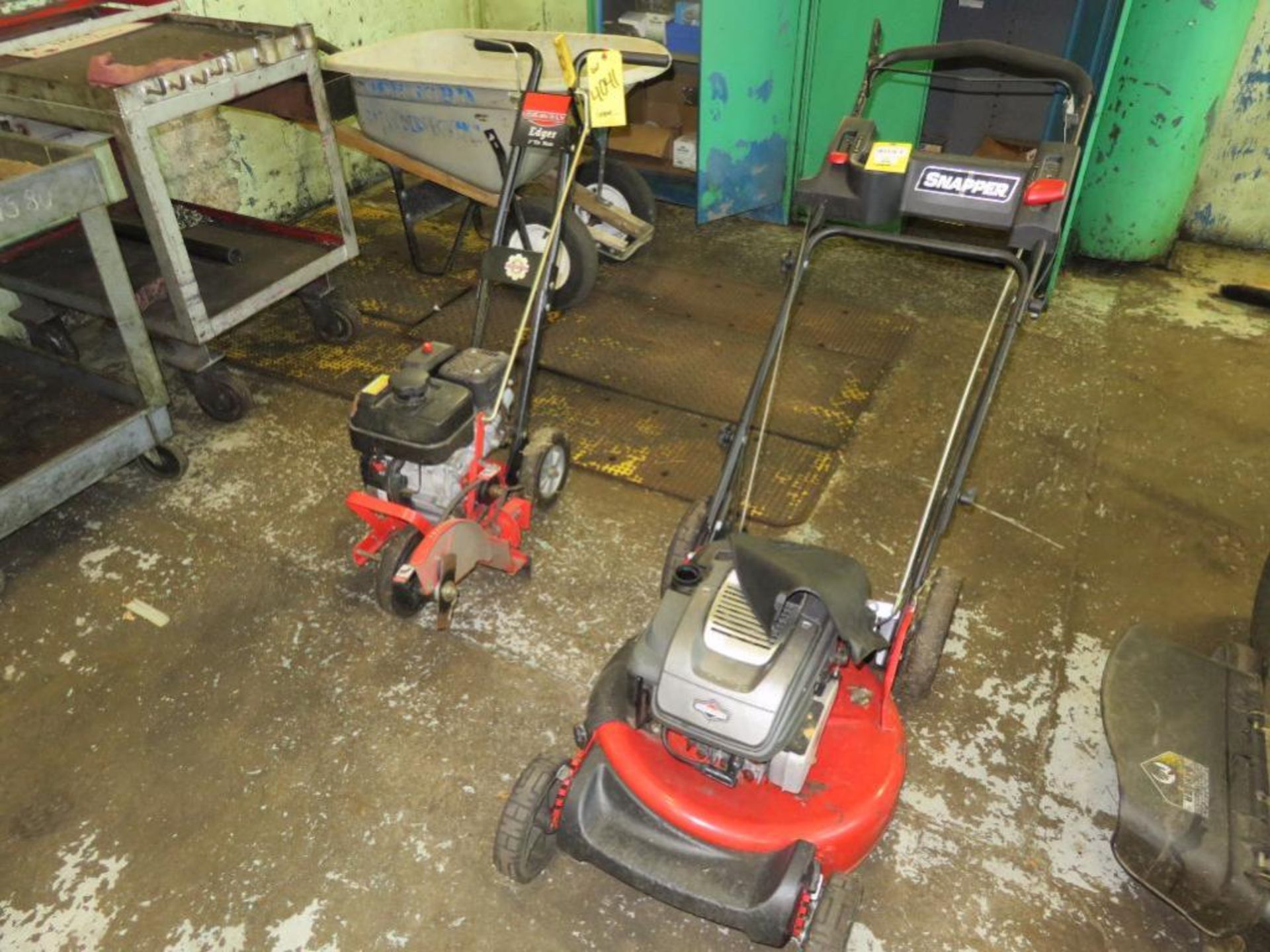 LOT: (1) Snapper Gas Lawn Mower, (1) Gravely 9 in. Gas Powered Tilt Blade Edger (Location H)