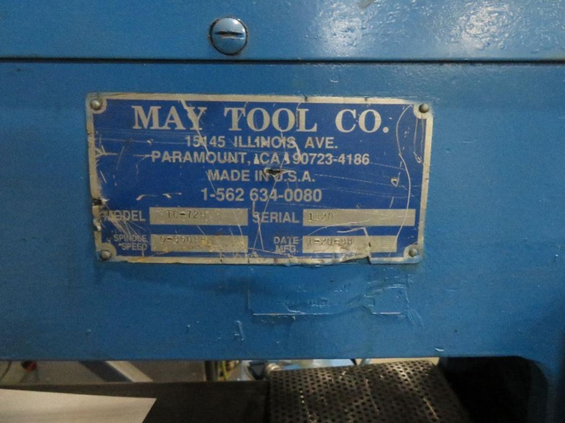 May Tool Ring & Circle Shear Model MTC-72H, S/N MT1420 (1998) - Image 4 of 4