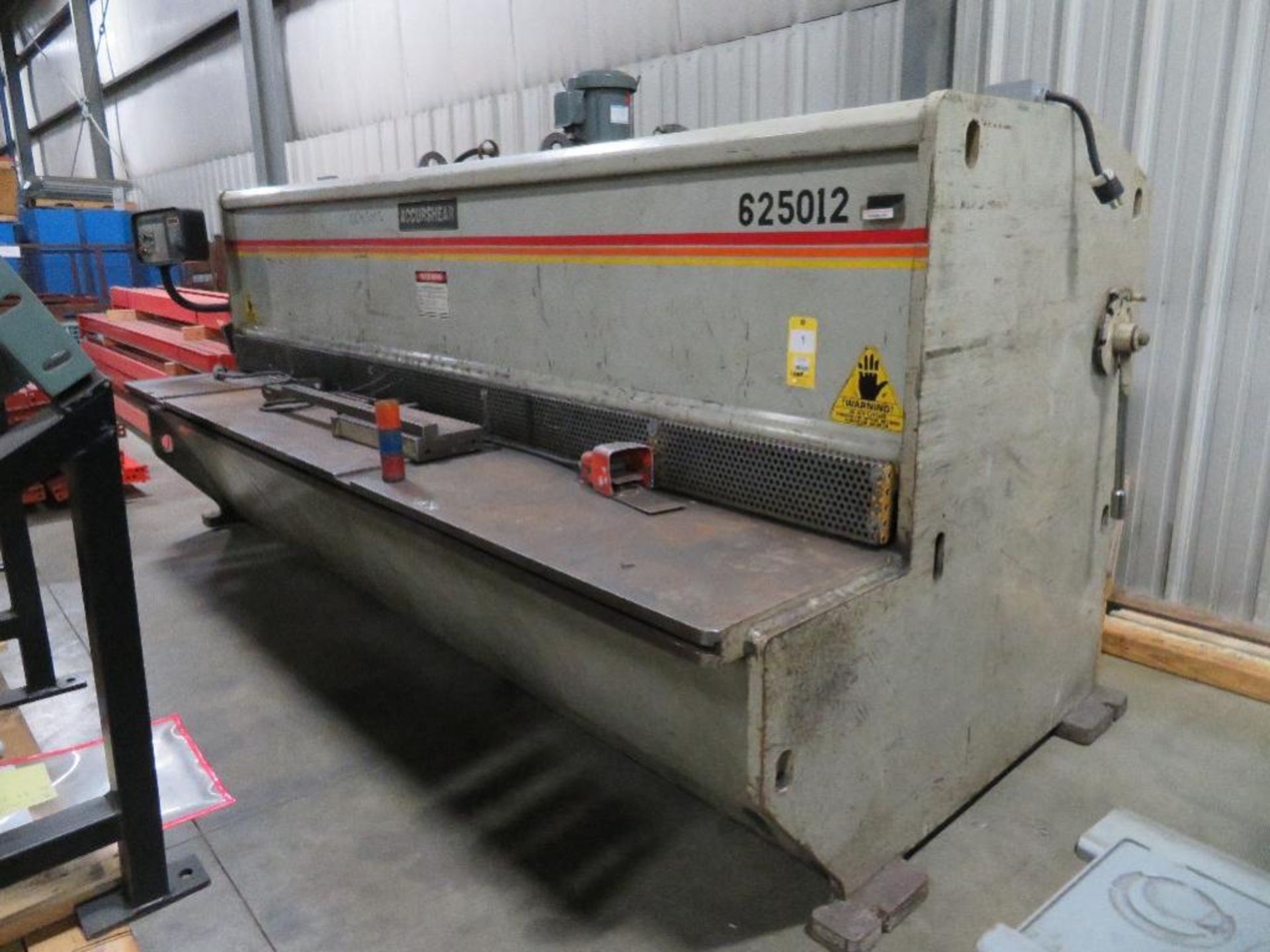 1/4 in. x 12 ft. Accurshear Model 625012 Hydraulic Power Shear, S/N 3035 (1998), Front Operated Powe