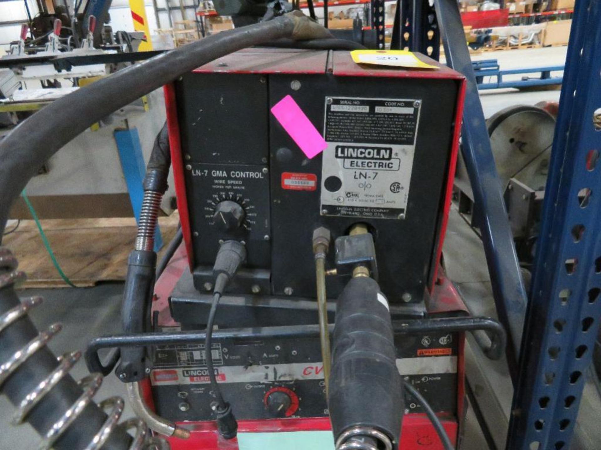 Lincoln 300 Amp Electric MIG Welder Model CV-300, S/N U1000623492, with Lincoln LN-7 Wire Feed - Image 2 of 2