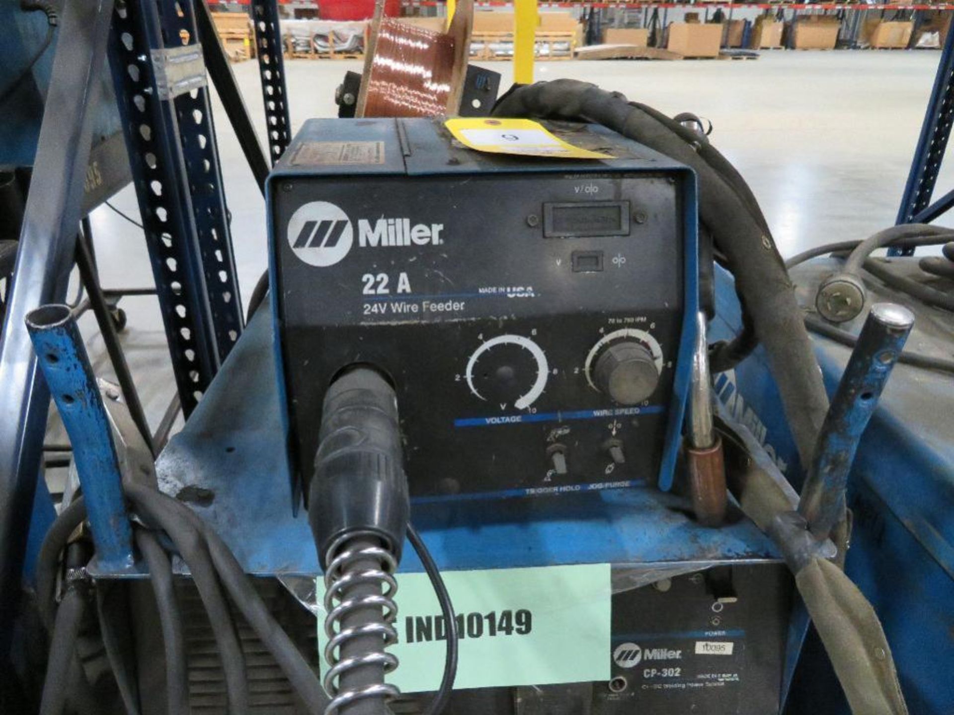Miller 300 Amp MIG Welder Model CP-302, S/N GTEIND10149, with Miller 22A Wire Feed - Image 2 of 2