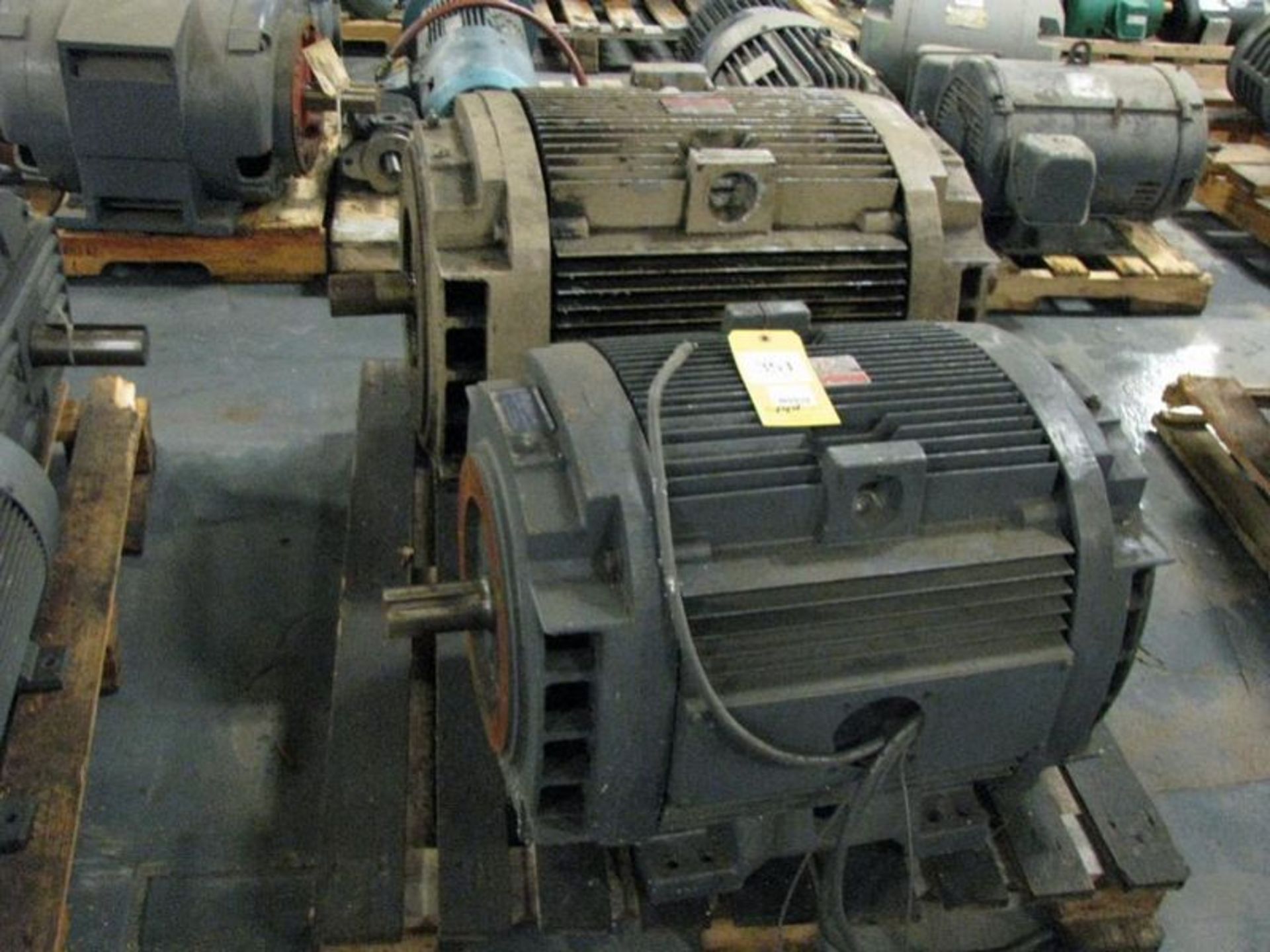 LOT: (2) Assorted Motors - (1) 100 HP, (1) 75 HP on (1) Skid - Image 2 of 3