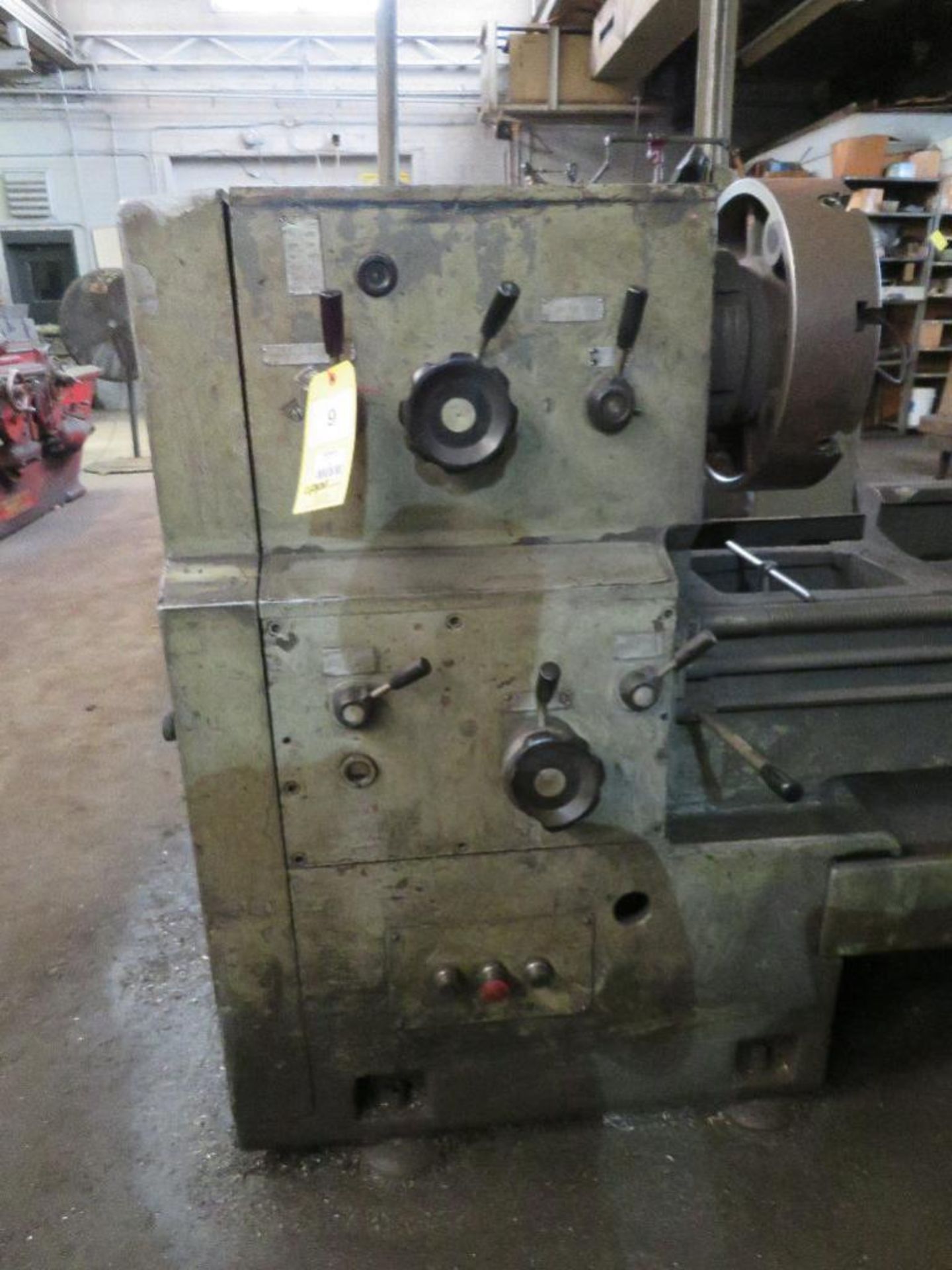 Polamco 19 in. x 68 in. Gap Bed Geared Head Engine Lathe, S/N N/A, 15 in. 4-Jaw Chuck, Carriage with - Image 2 of 3