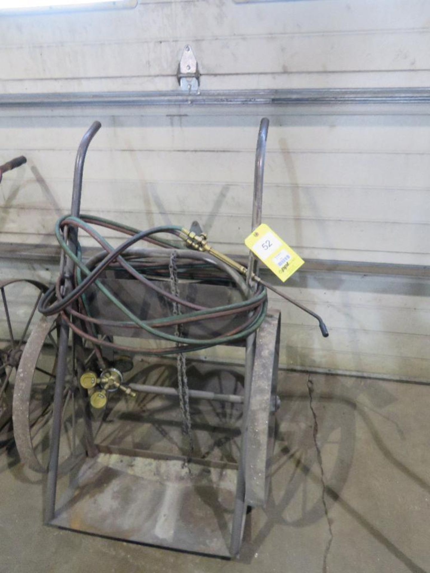 LOT: Torch Cart with Gauges, Hose & Torch