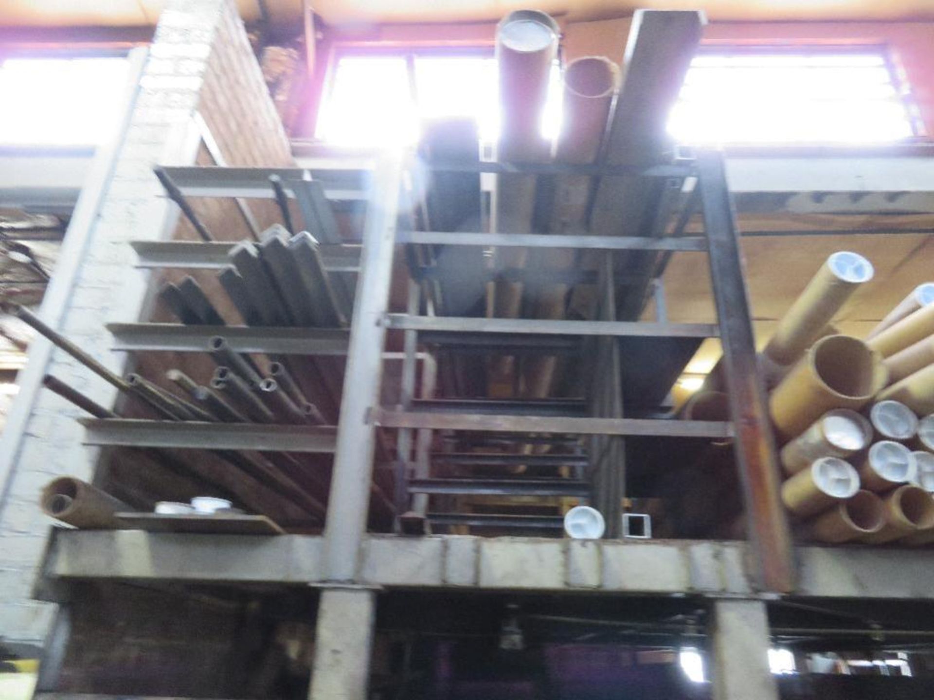 LOT: Contents of Rack ? Large Quantity Steel including Angle-Round-Flat Bar & Pipe & Threaded Rod - Bild 4 aus 4