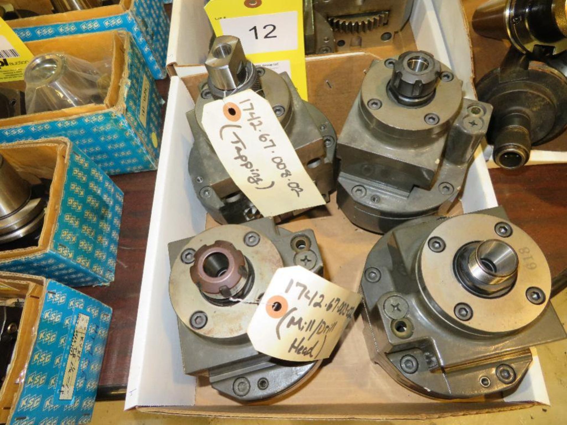 LOT: (4) Assorted Geared Mill/Drill Live Tool Heads