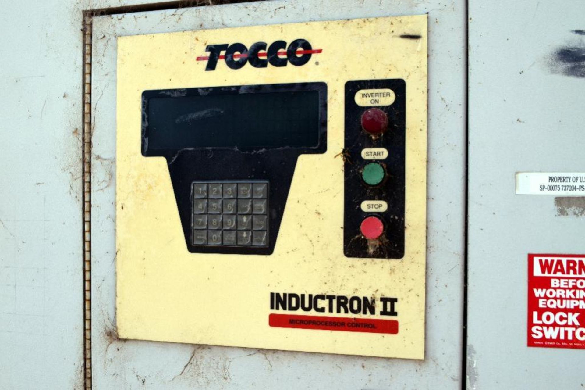 Tocco Inductron II Microprocessor control panel, model 150-3/10T-07H, serial# 20-1647-120. - Image 3 of 6