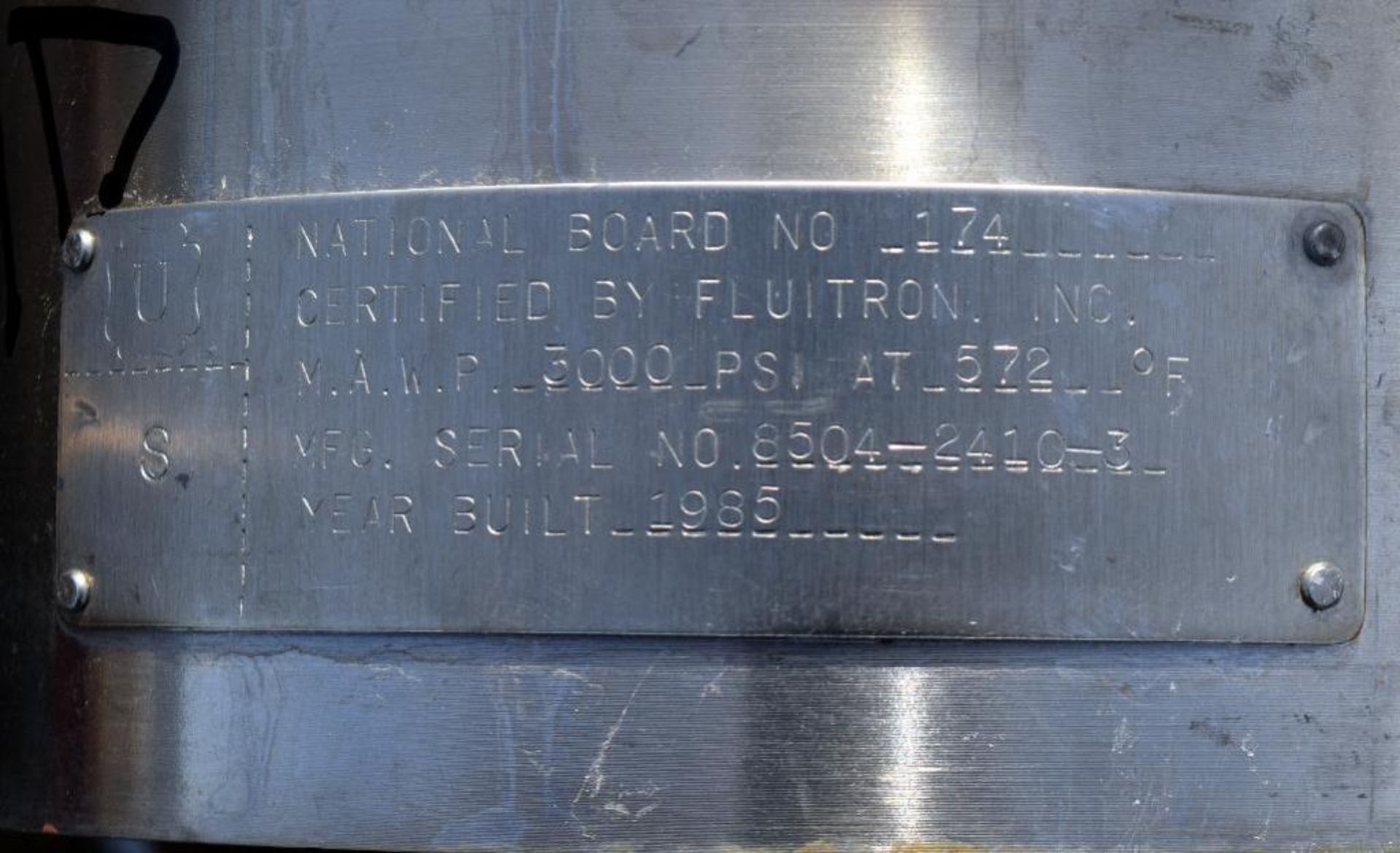 Fluitron Autoclave, 1 Gallon, Titanium. Vessel 5" diameter x 12" straight side (est.), dished bottom - Image 4 of 4