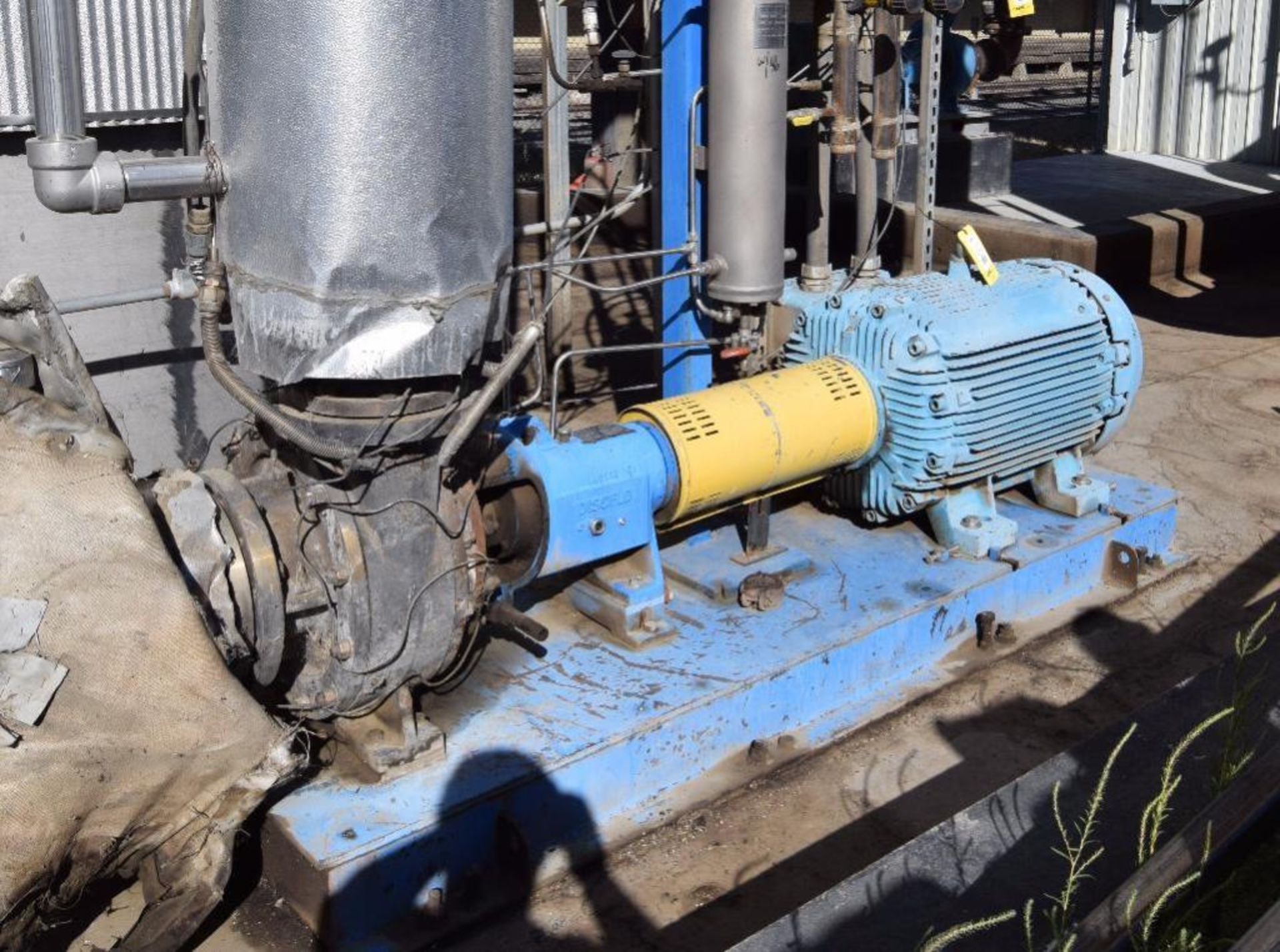 Discflo Pump, Stainless Steel, Model 806-17, Discpac 2HHD, Serial# 6669. Driven by a 200hp XP motor.