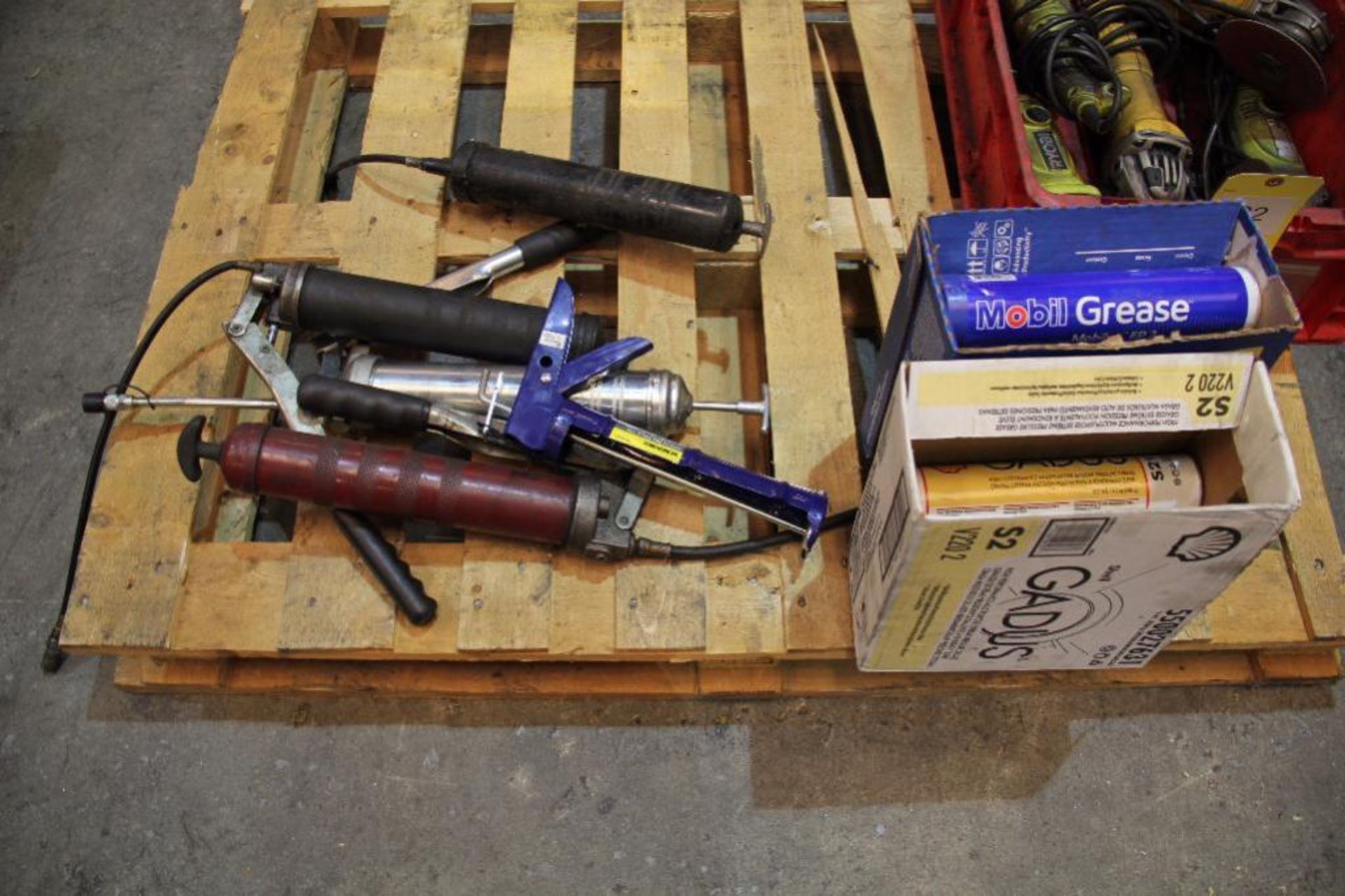 LOT: (5) Angle Grinders, (4) Grease Guns, (2) Packs Lube Grease - Image 3 of 3