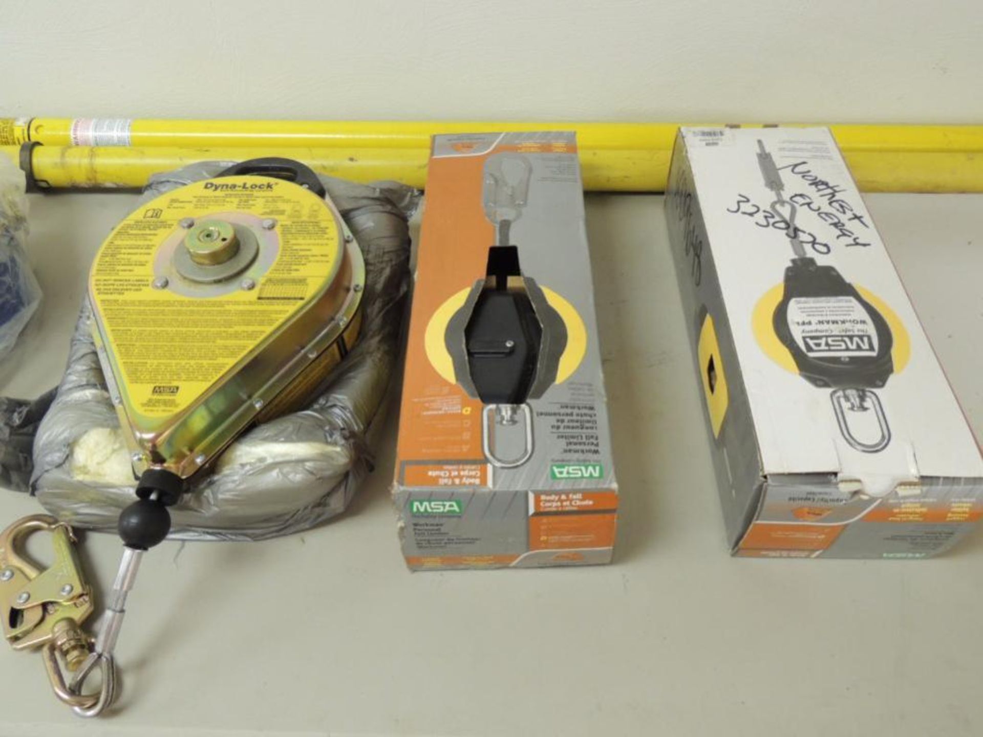 LOT: Safety Equipment including Self-Retracting Lanyards with Emergency Rescuers, Workmans Harnesses