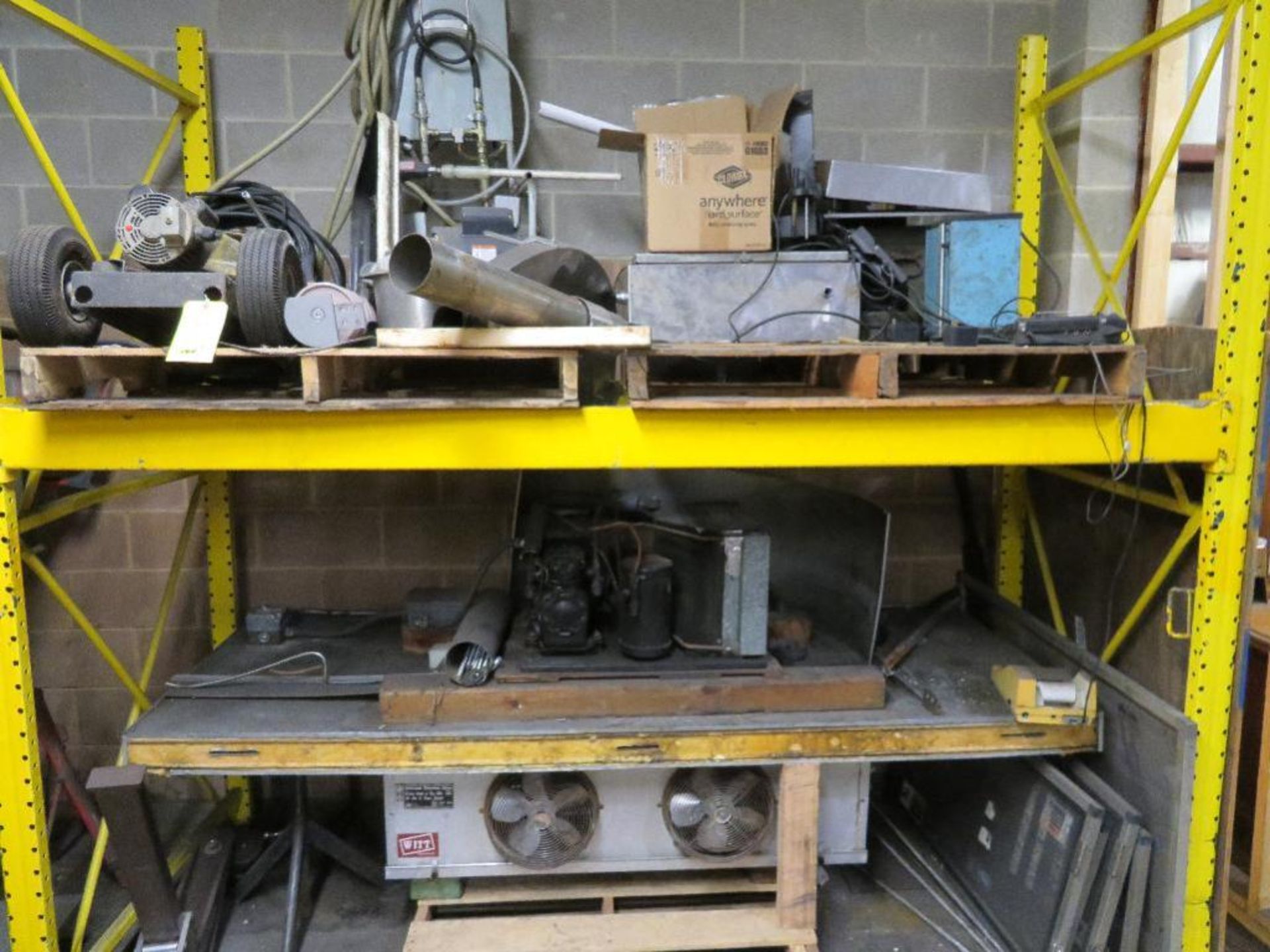 LOT: Contents of (1) Section Pallet Rack including Refrigeration Compressor