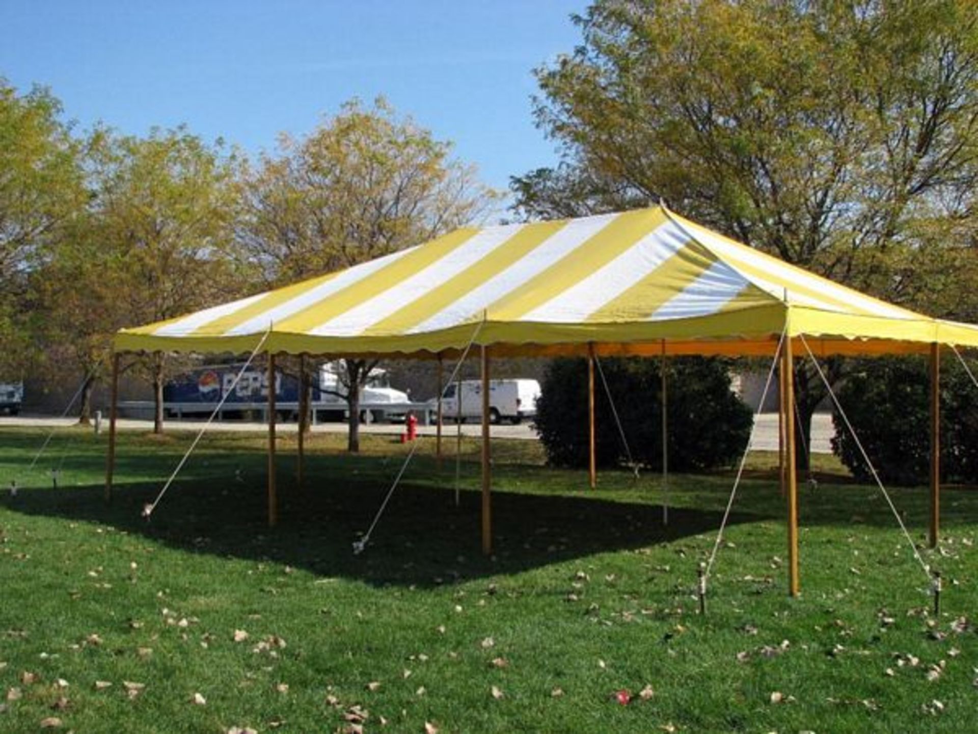 Anchor Industries 20 ft. x 30 ft. Canopy, Yellow & White (complete)