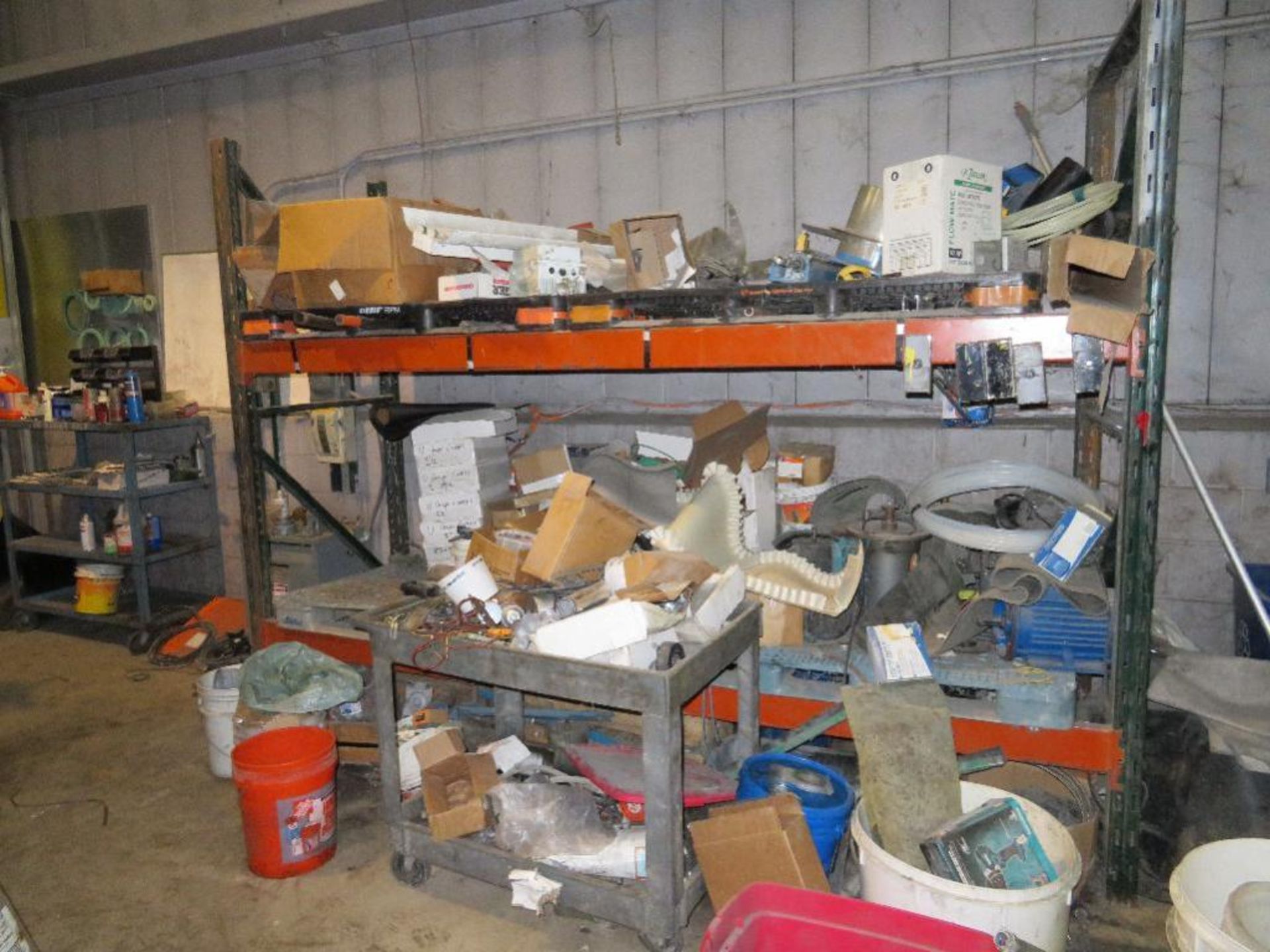 LOT: Contents of Maintenance Cage including: (6) Sections Pallet Rack & Assorted Electric Motors, Pu - Bild 2 aus 4