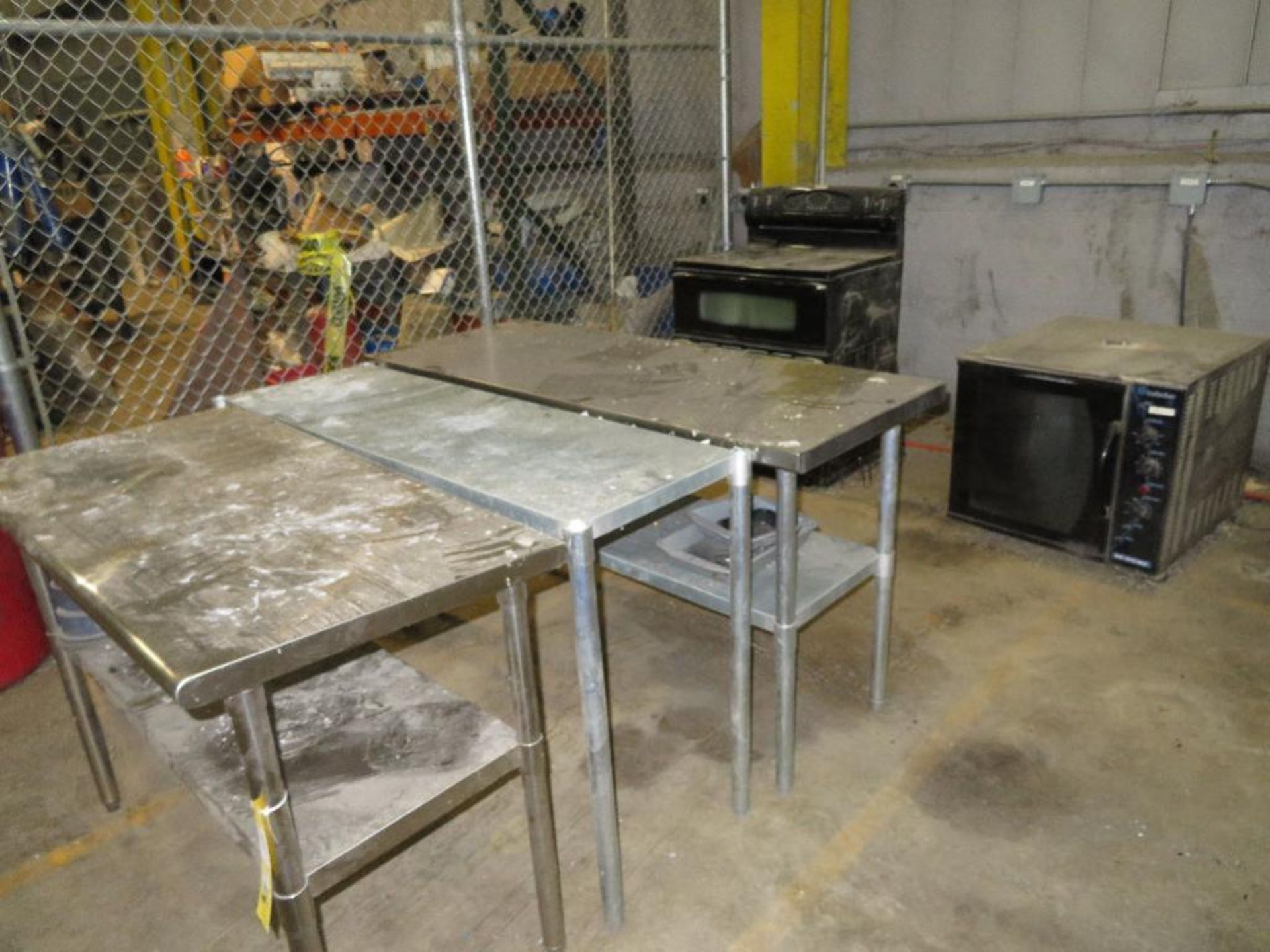 LOT: Steel Tables, Maytag & Moffat Ovens